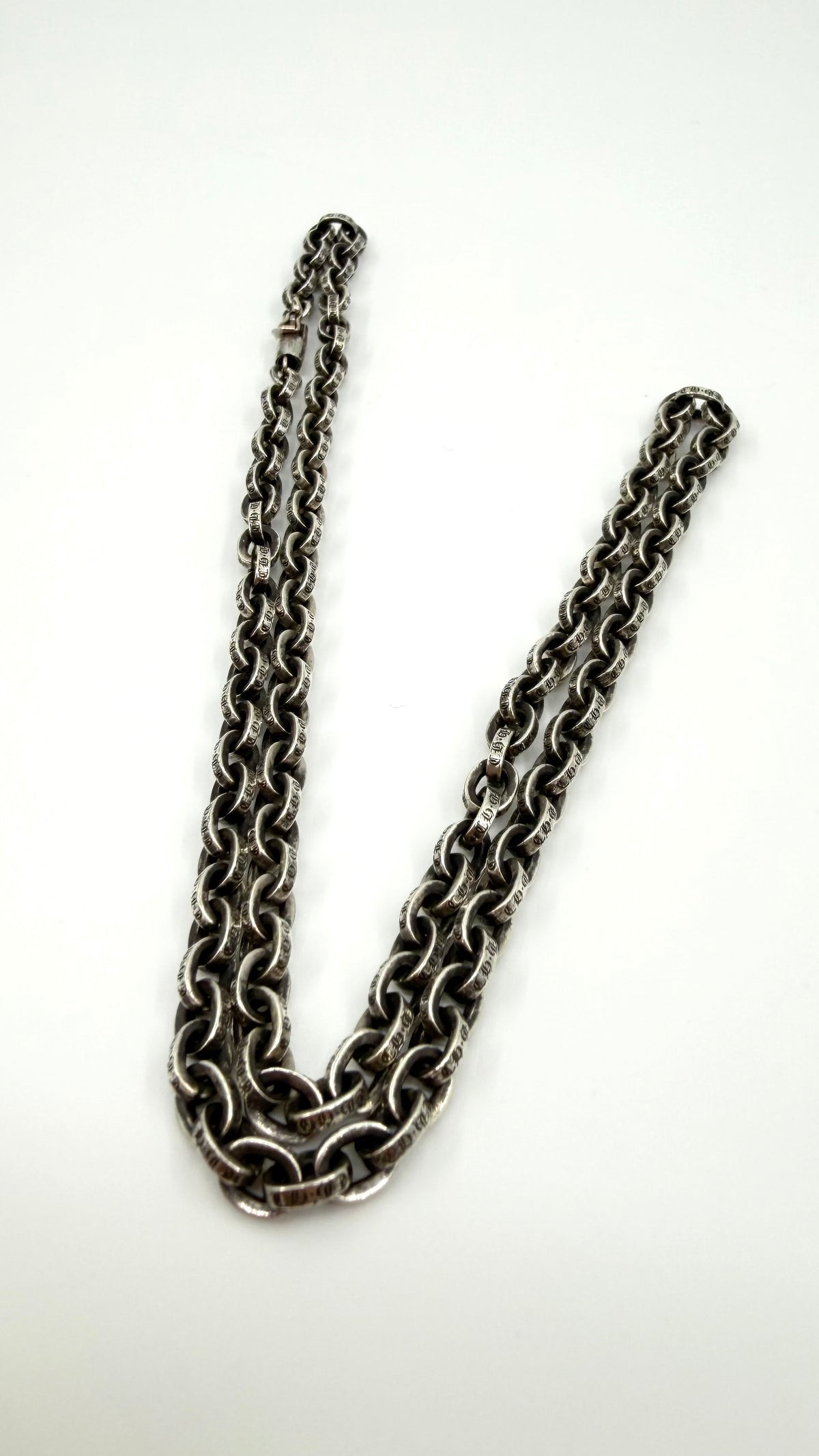 CHROME HEARTS SILVER PAPER CHAIN NECKLACE - 20 INCH