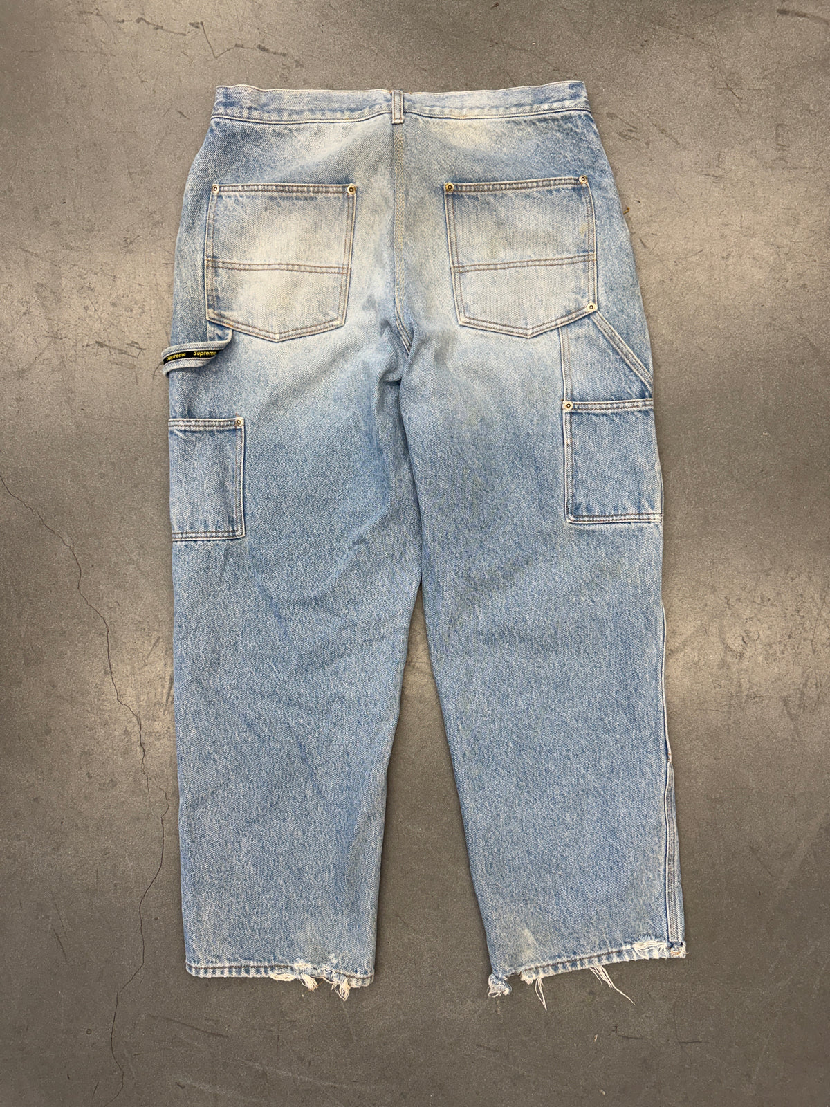 SS23 SUPREME DOUBLE KNEE PAINTER PANT - WASHED BLUE