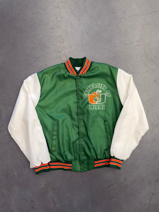 90S UNIVERSITY OF MIAMI HURRICANES FANIMATION CHALK LINE JACKET