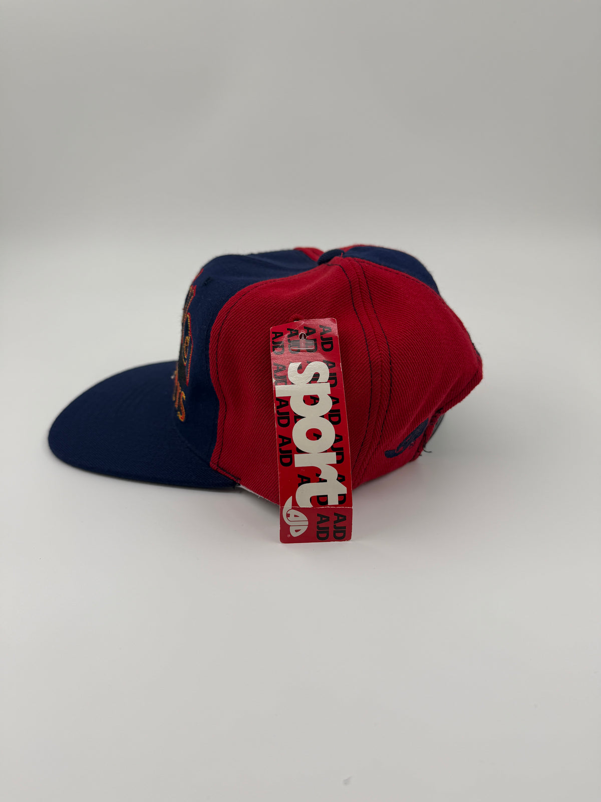 90'S AJD FLORIDA PANTHERS STITCHED OUTLINE LOGO SNAPBACK (RED/NAVY) (AJD TAG) (NWT)