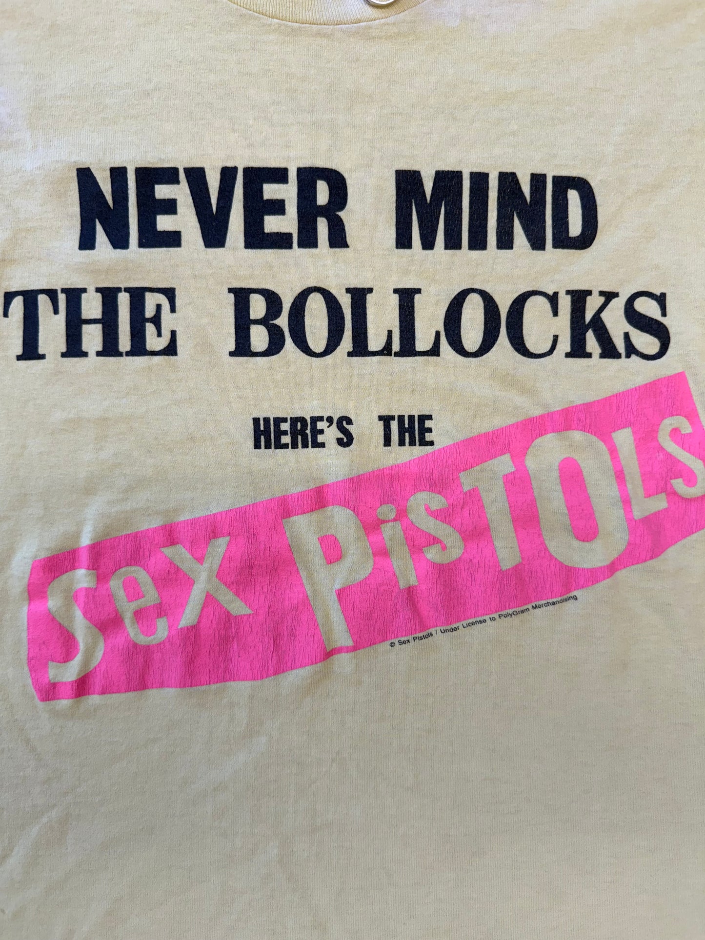80'S SEX PISTOLS THE FILTHY LUCRE TOUR NEVER MIND THE BOLLOCKS TEE (FOTL BEST TAG)