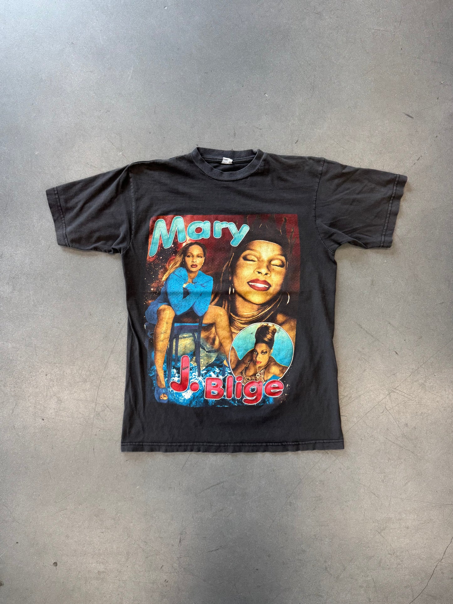 90S BOOTLEG MARY J. BLIGE SHARE MY WORLD RAP-STYLE TEE (FADED TAG)