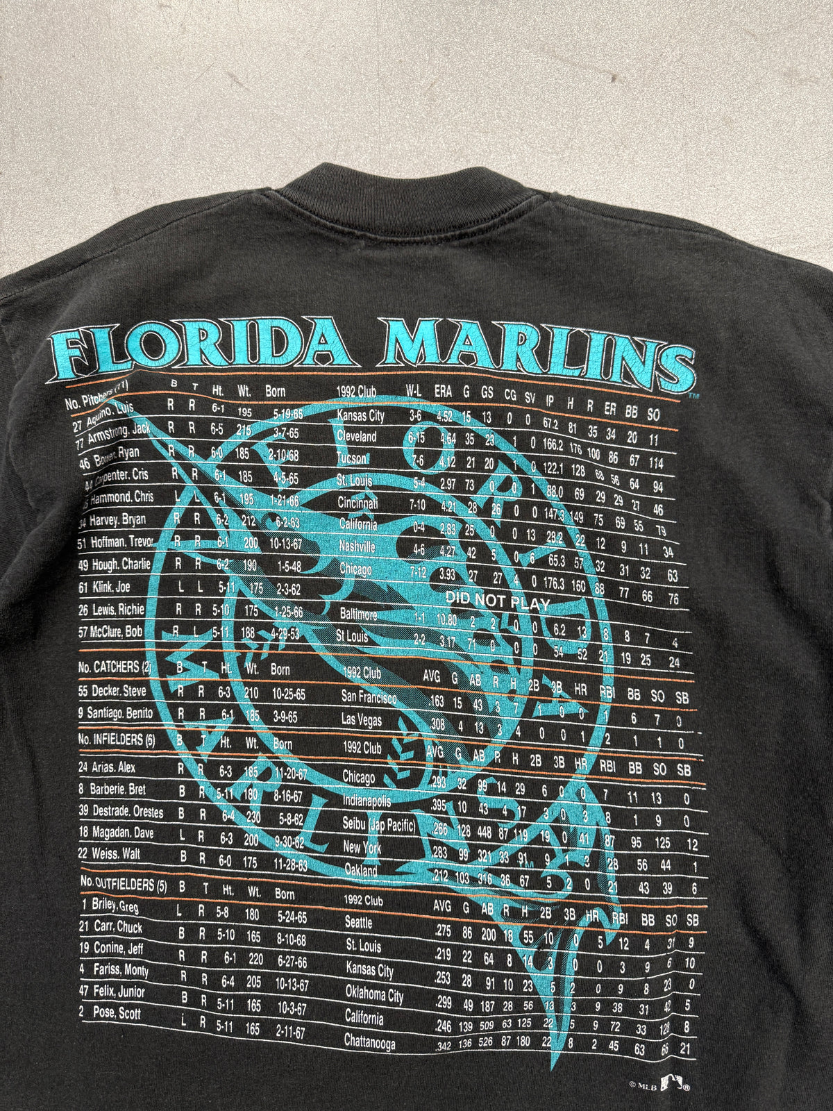 1993 FLORIDA MARLINS OPENING DAY TEE (HOME TEAM ADVANTAGE TAG)