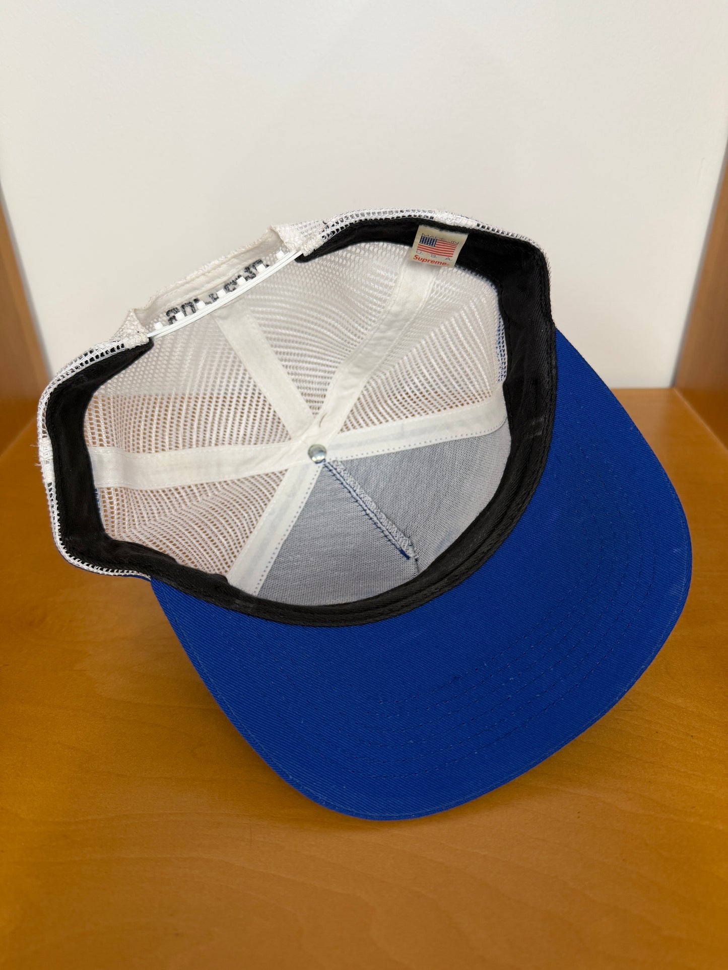 SS12 SUPREME CAMPBELL'S SOUP TRUCKER HAT - BLUE