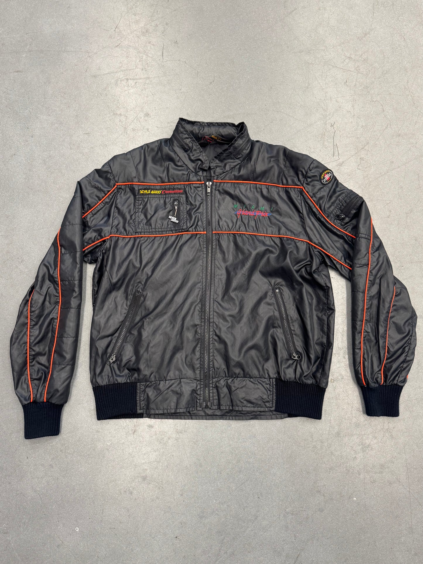 90S STYLE AUTO MIAMI GRAND PRIX NYLON JACKET