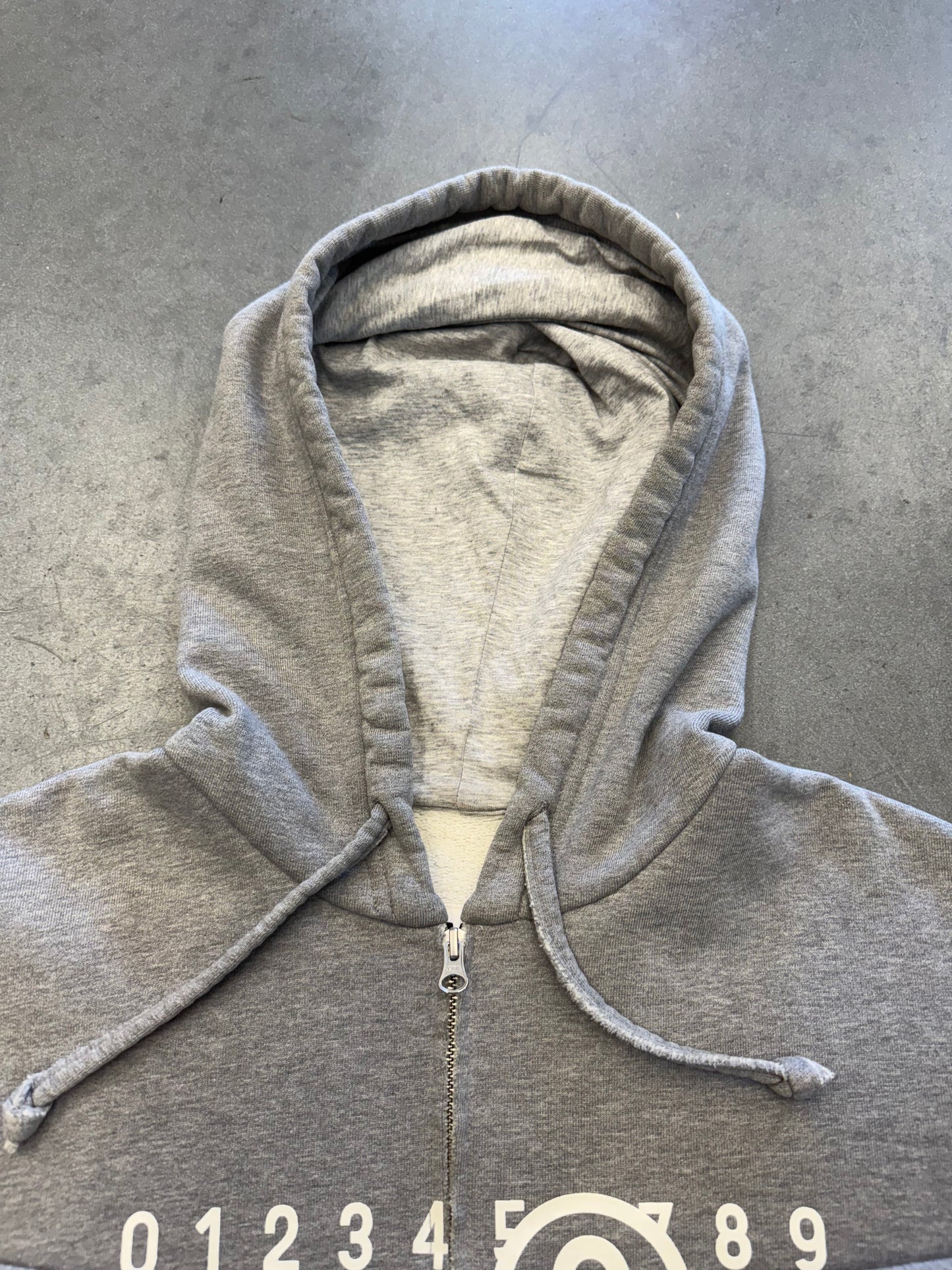 MM6 MAISON MARGIELA HALF-ZIP HOODIE - GREY (SMALL)