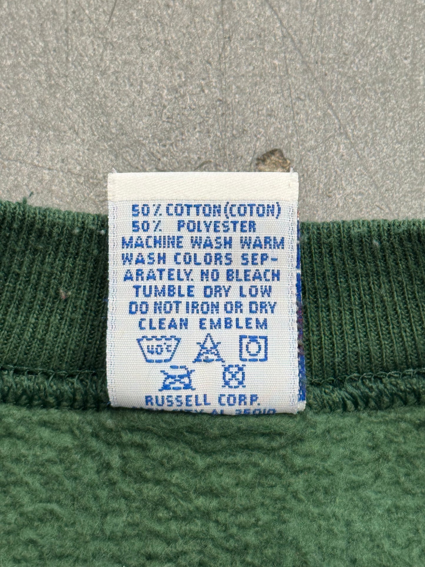 90S MIAMI HURRICANES M LOGO CREWNECK (RUSSELL ATHLETIC TAG)