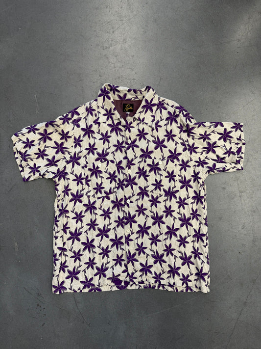 NEEDLES JACQUARD ONE UP VACATION SILK SHIRT