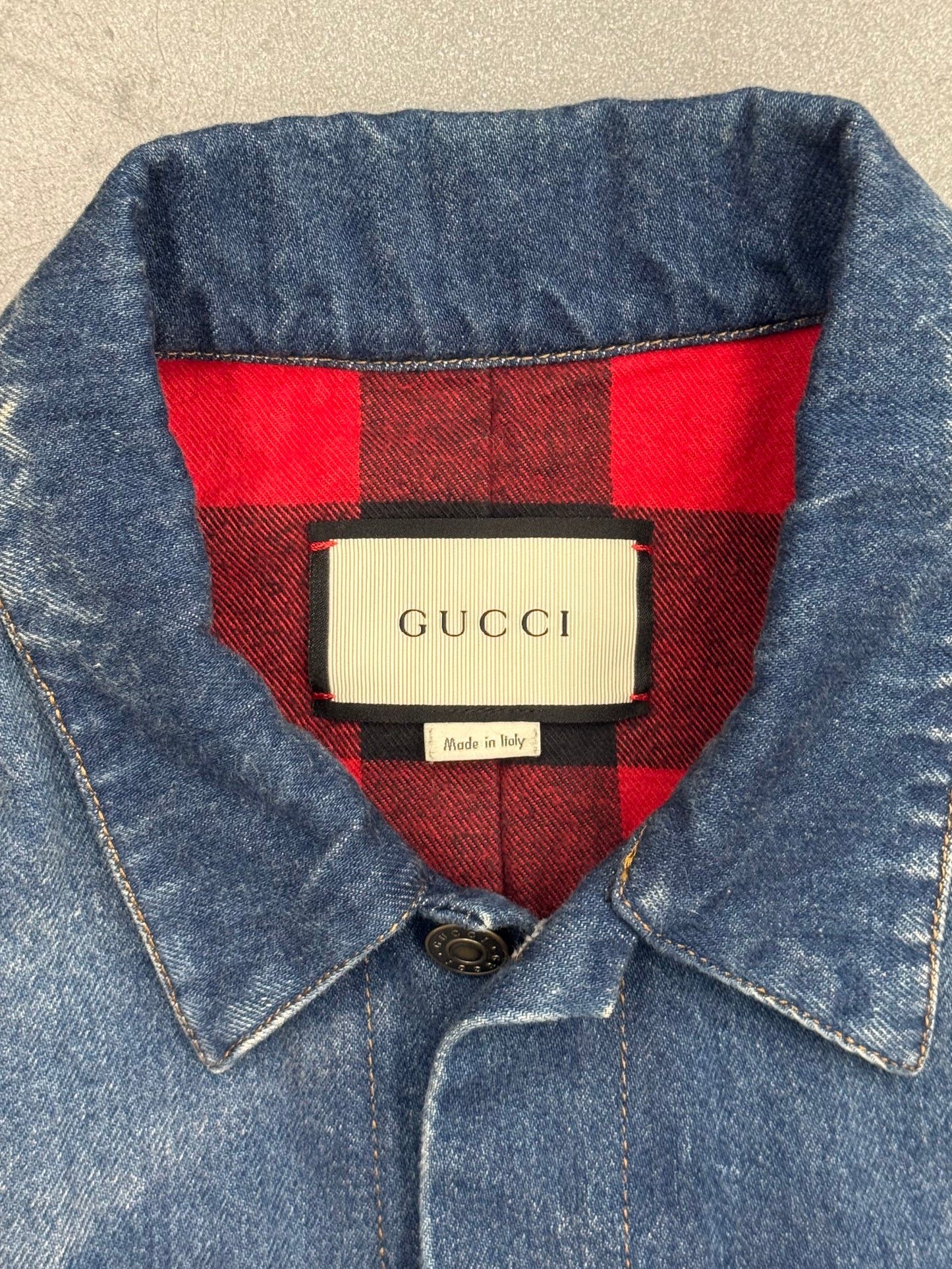 GUCCI TIGER L'AVEUGLE PAR AMOUR DENIM JACKET