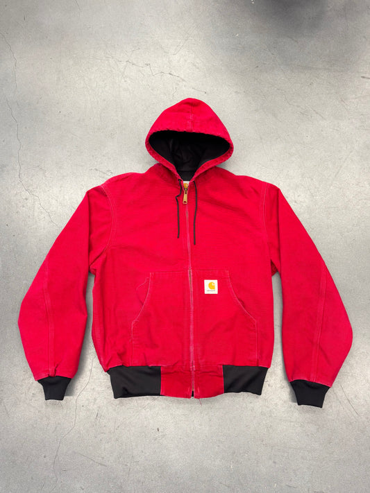 80S CARHARTT MESH-LINED ZIP-UP WORK JACKET (J03RED)