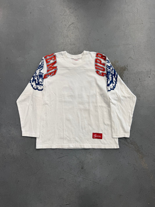 FW25 SUPREME MASCOT LS FOOTBALL TOP - WHITE