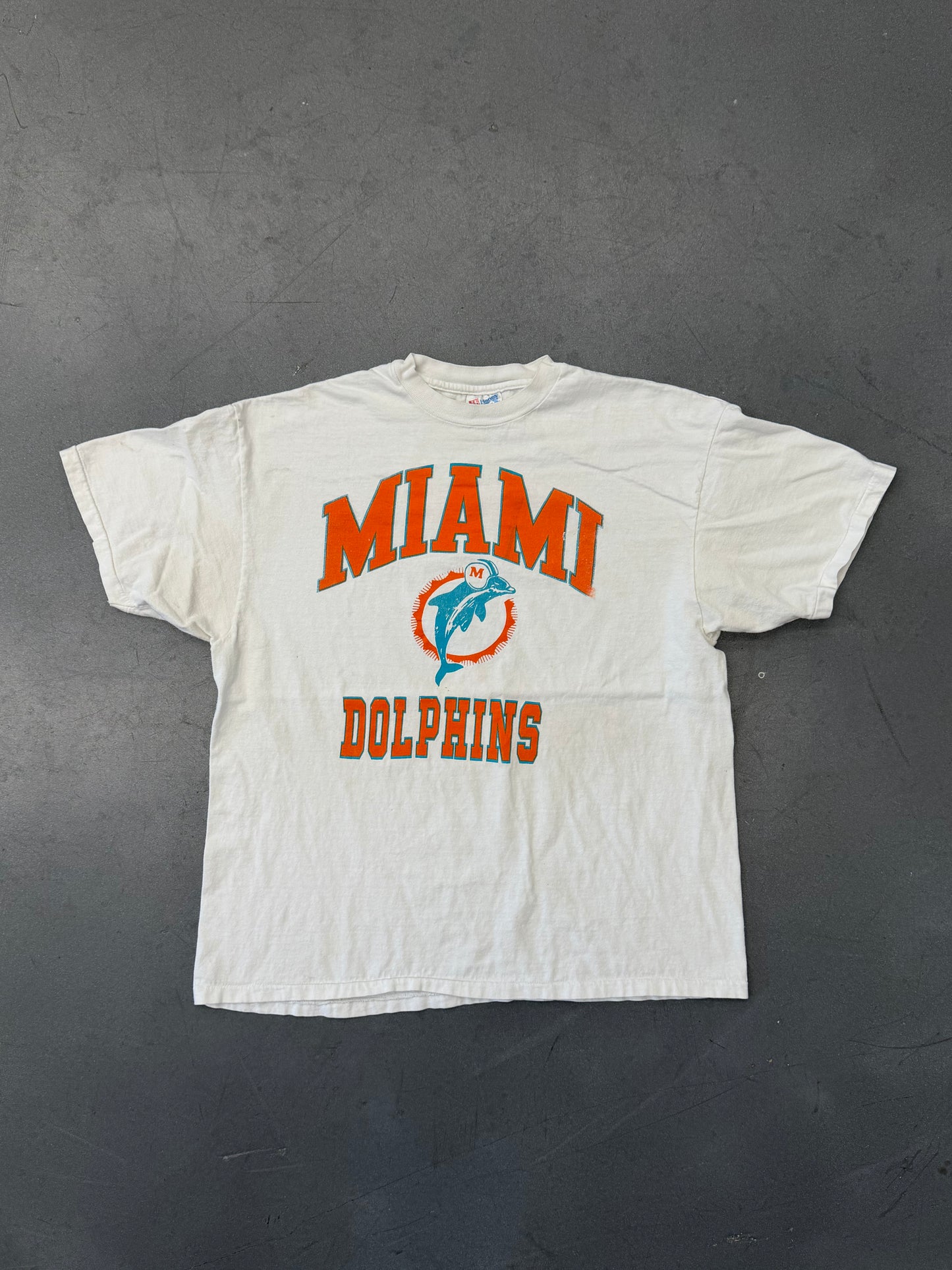 1992 MIAMI DOLPHINS AFC CHAMPIONS TEE (HANES BEEFY-T TAG)