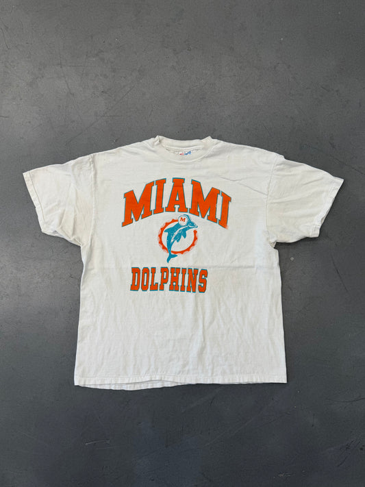 1992 MIAMI DOLPHINS AFC CHAMPIONS TEE (HANES BEEFY-T TAG)