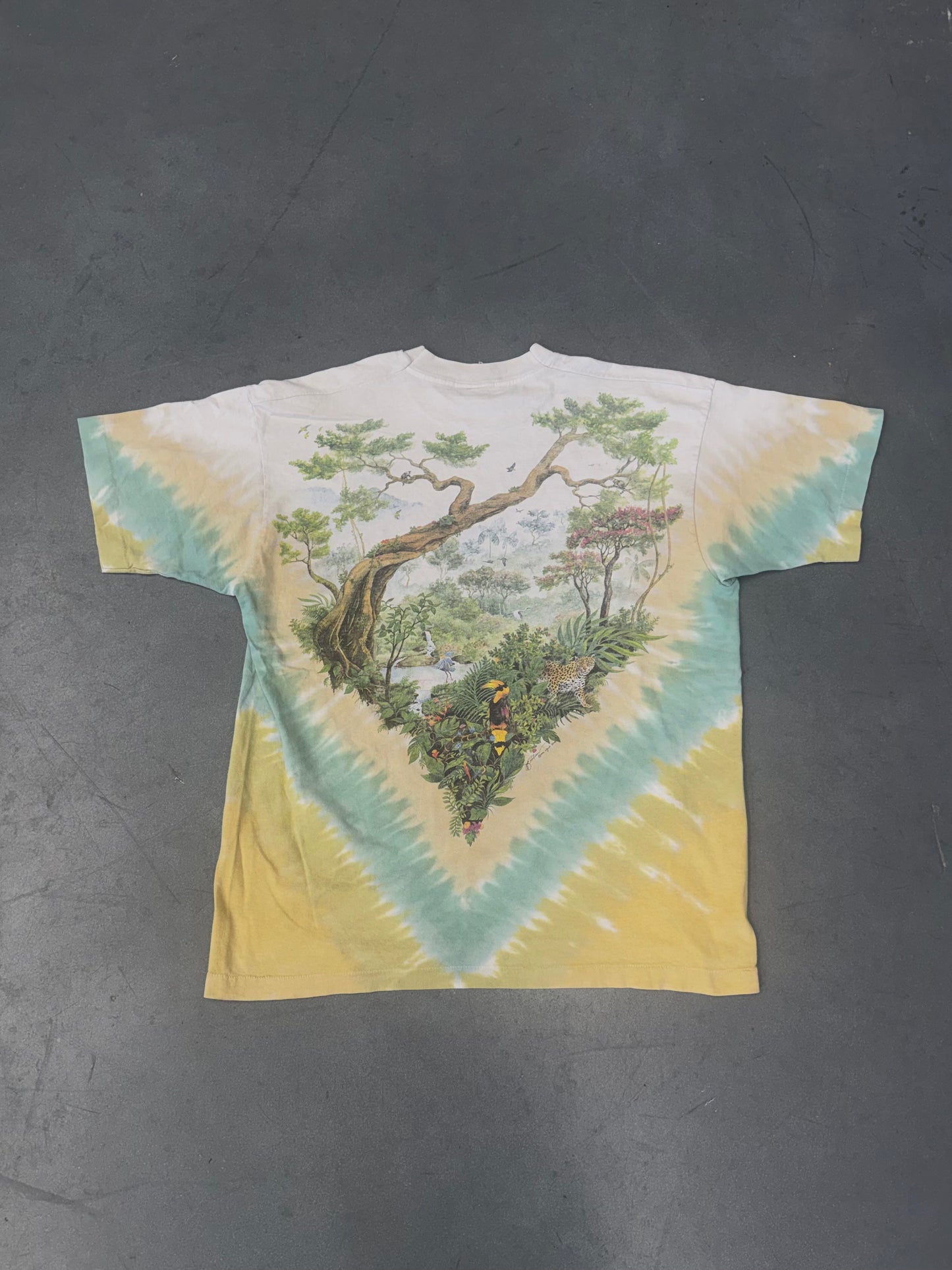 1992 AFRICAN RAINFOREST AOP TEE (LIQUID BLUE TAG)