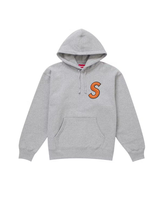 SS25 SUPREME S LOGO HOODED SWEATSHIRT - ASH GREY (NEW) - L