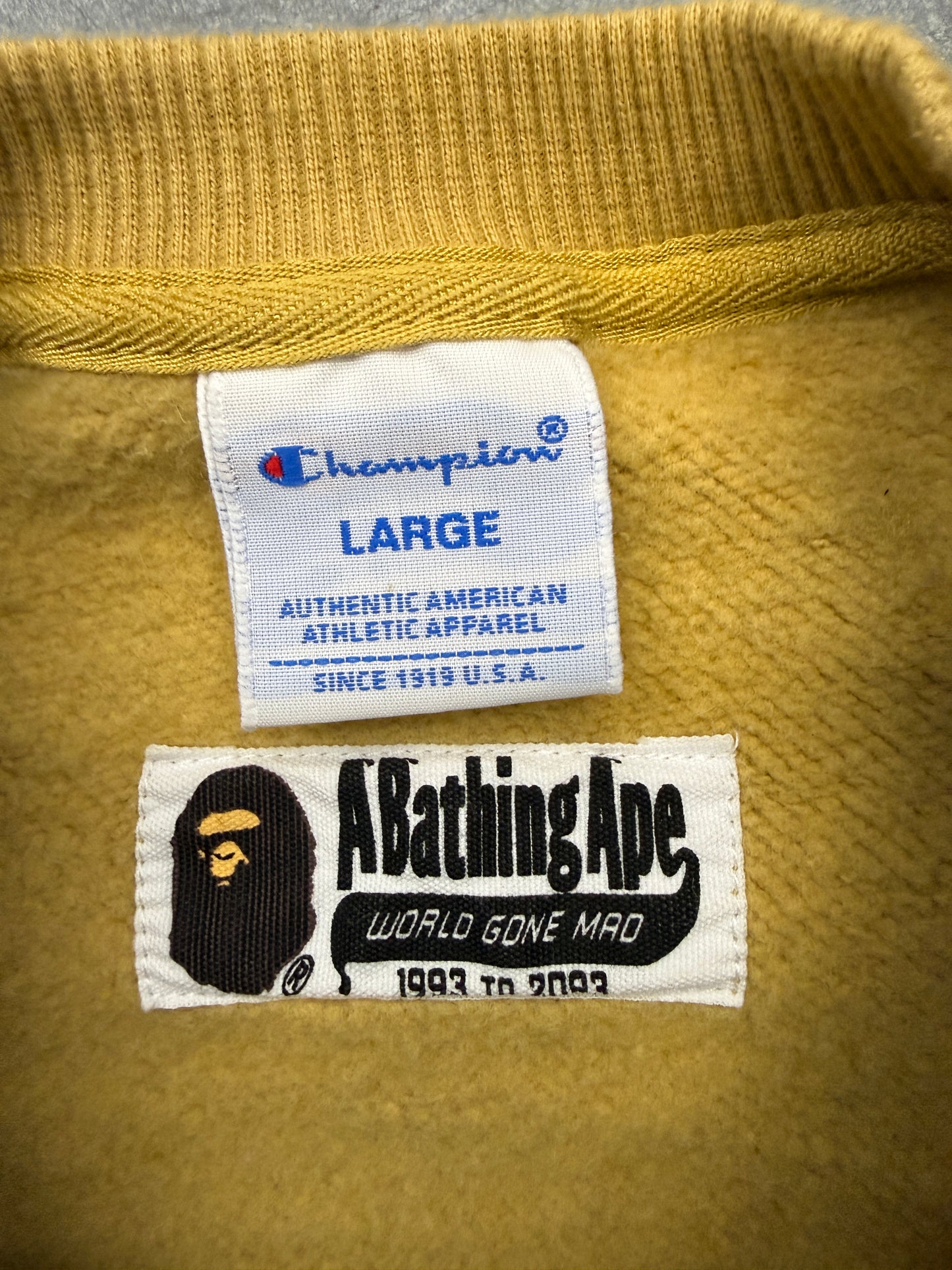FW17 A BATHING APE BAPE CHAMPION 1ST CAMO CREWNECK