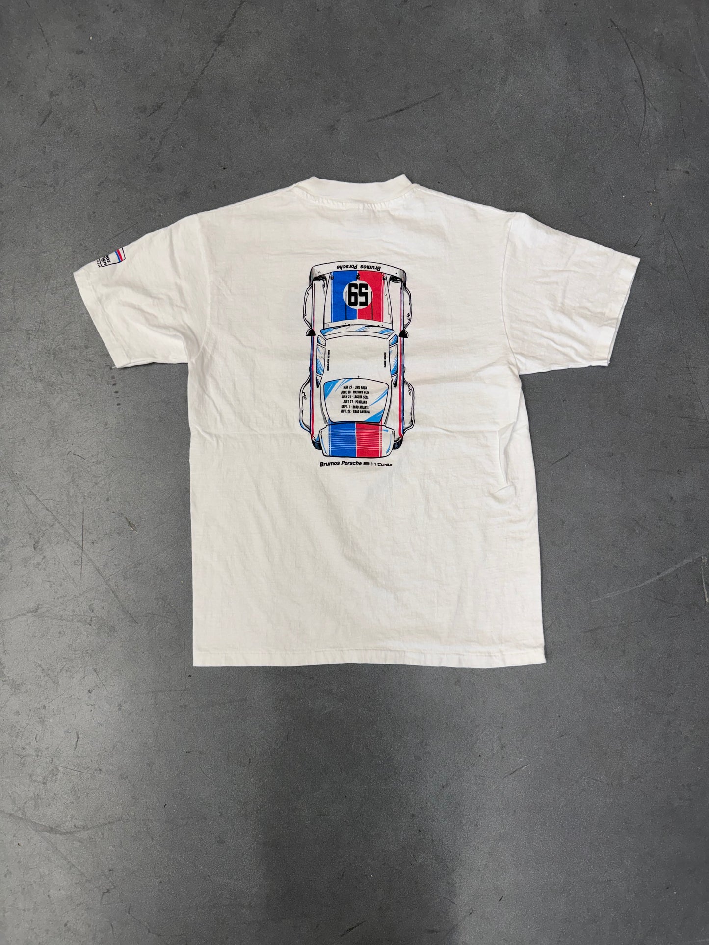 90S BRUMOS DESIGN JACKSONVILLE, FLORIDA PORSCHE SIGNED TEE (HANES TAG)