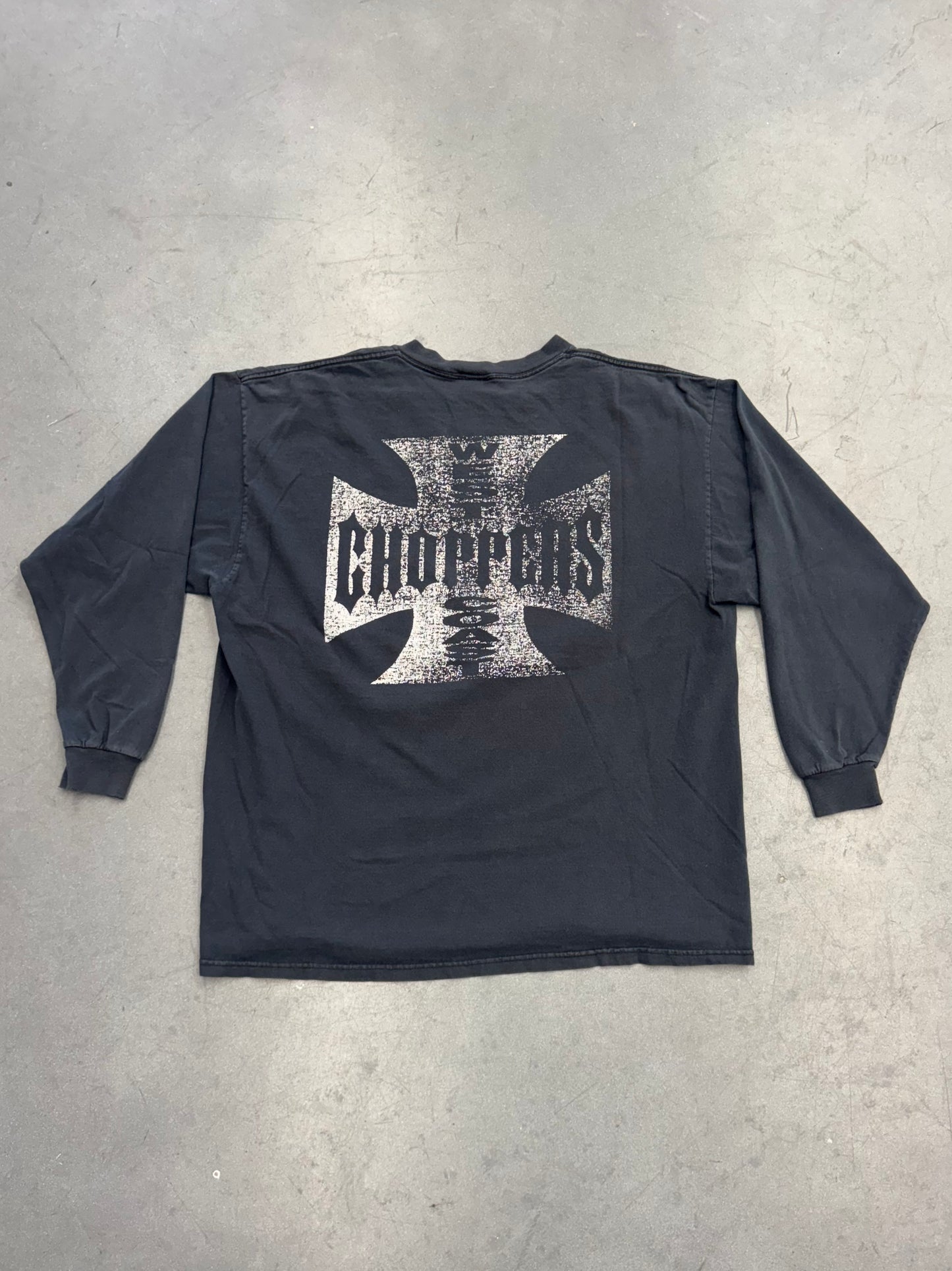90S WEST COAST CHOPPERS FADED LS MULLET TEE (DELTA TAG)