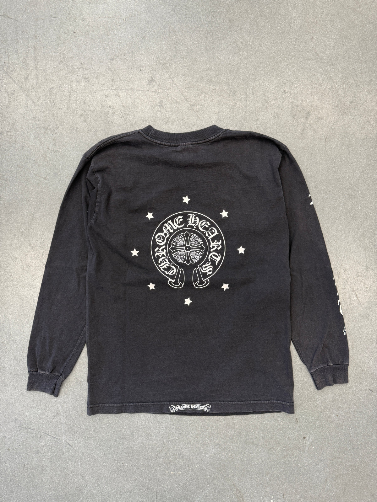 VINTAGE CHROME HEARTS MALIBU STAR POCKET LONG SLEEVE TEE (WHITE TAG)
