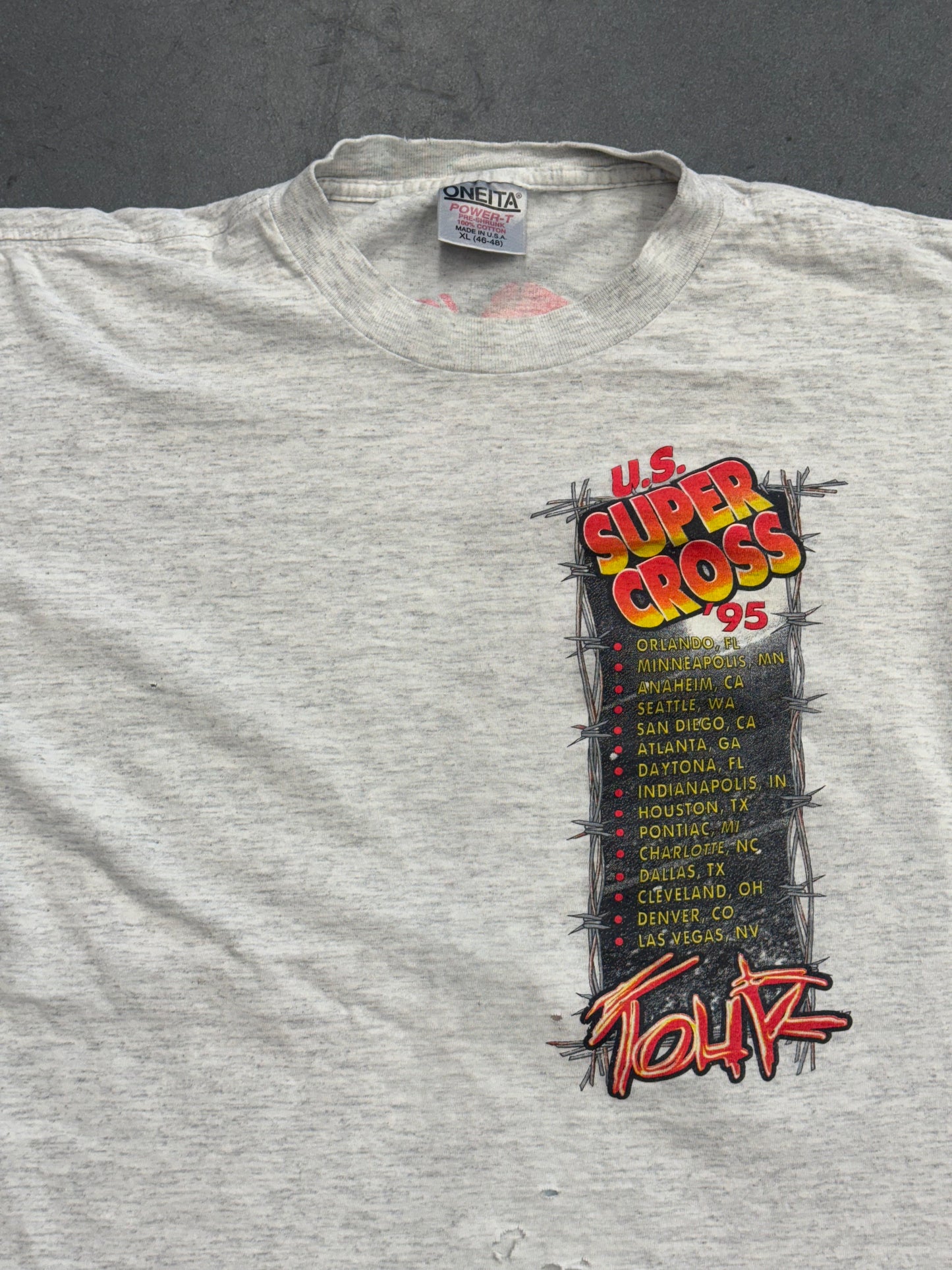 1995 AMA U.S. SUPER CROSS TOUR LS TEE (ONEITA TAG)