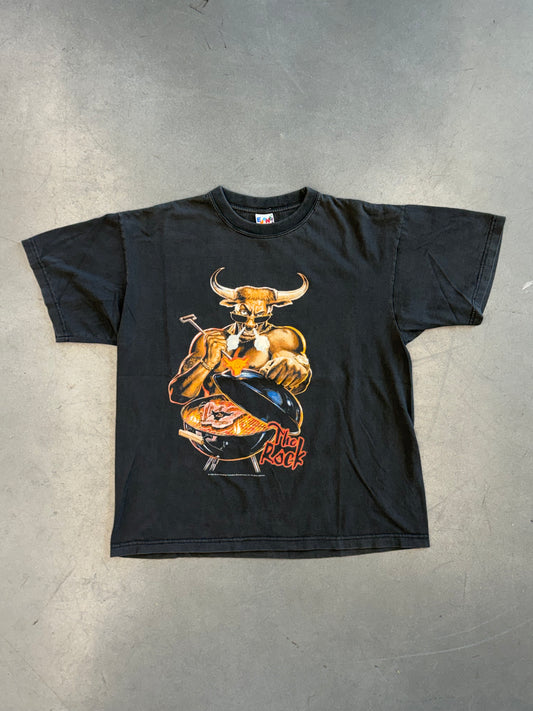 1999 WWE THE ROCK BULL "DO YOU SMELL IT!" WRESTLING TEE (EVENT! TAG)