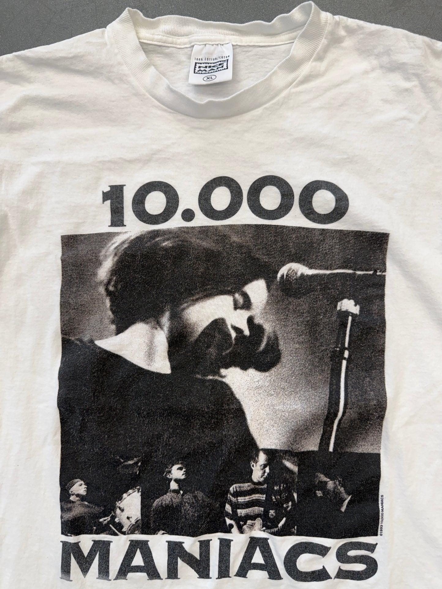 1993 10,000 MANIACS SUMMER '93 TOUR TEE (NICE MAN TAG)