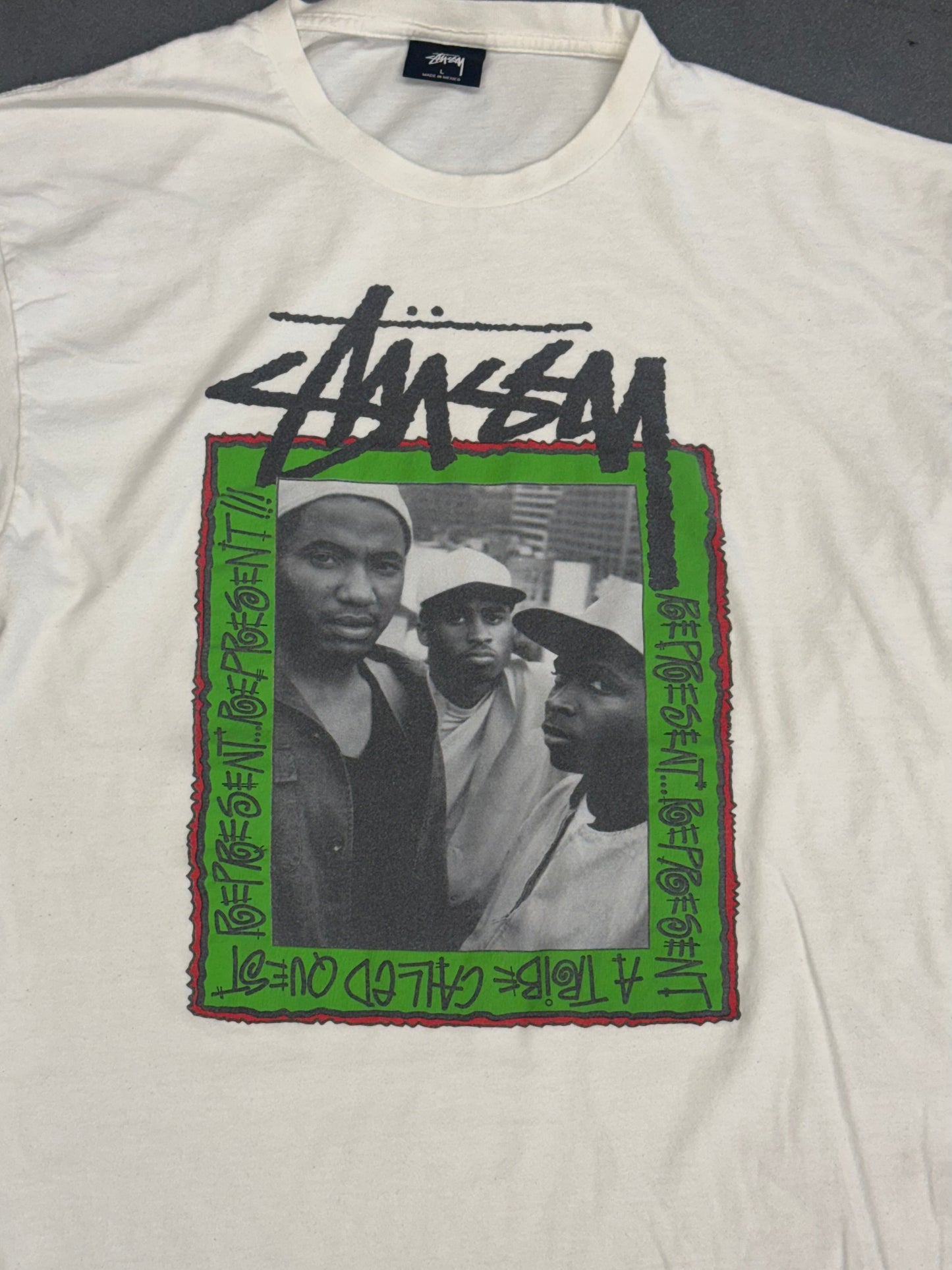 VINTAGE STUSSY A TRIBE CALLED QUEST "REPRESENT" TEE