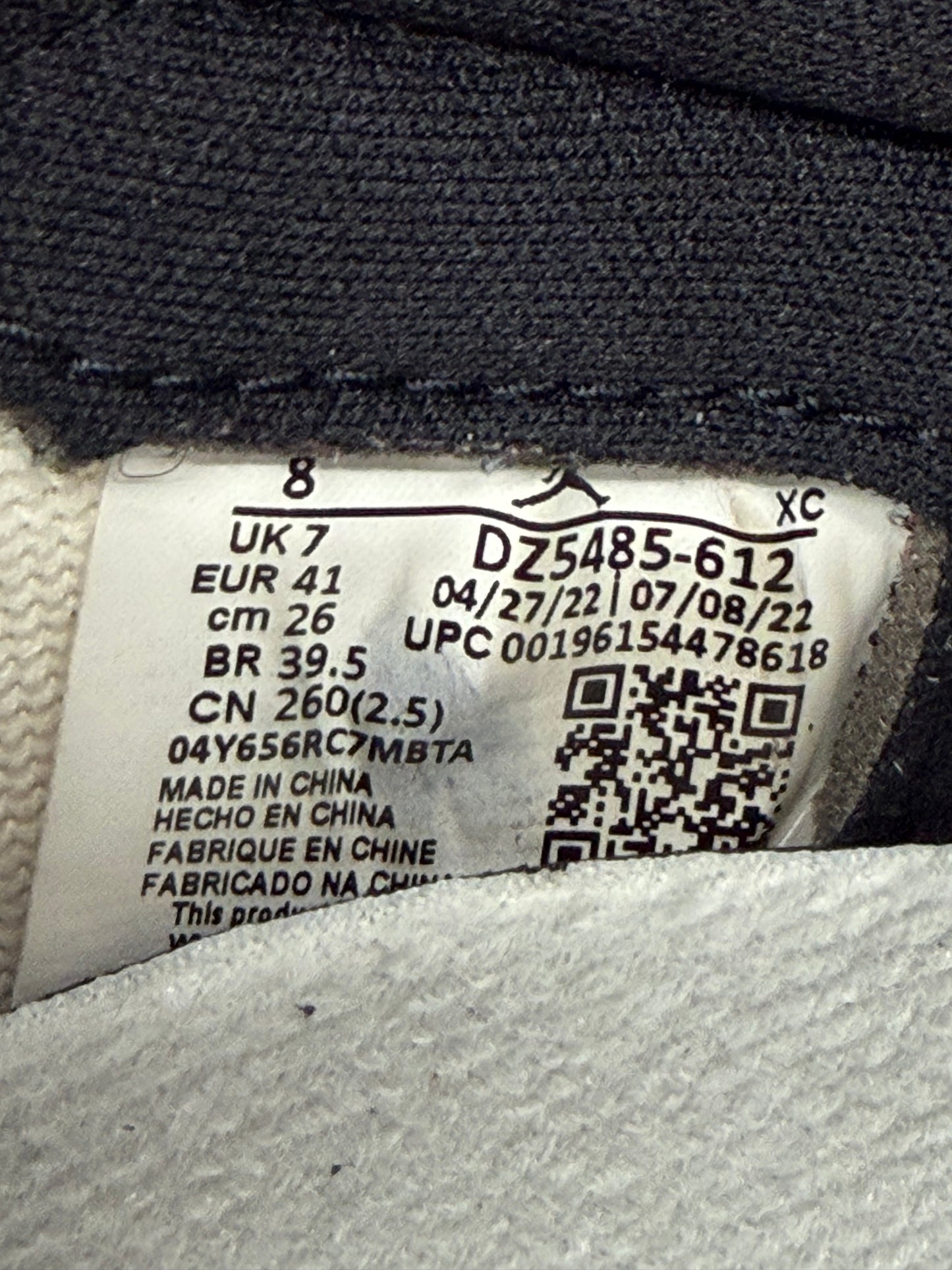 2022 JORDAN 1 RETRO HIGH OG CHICAGO LOST AND FOUND