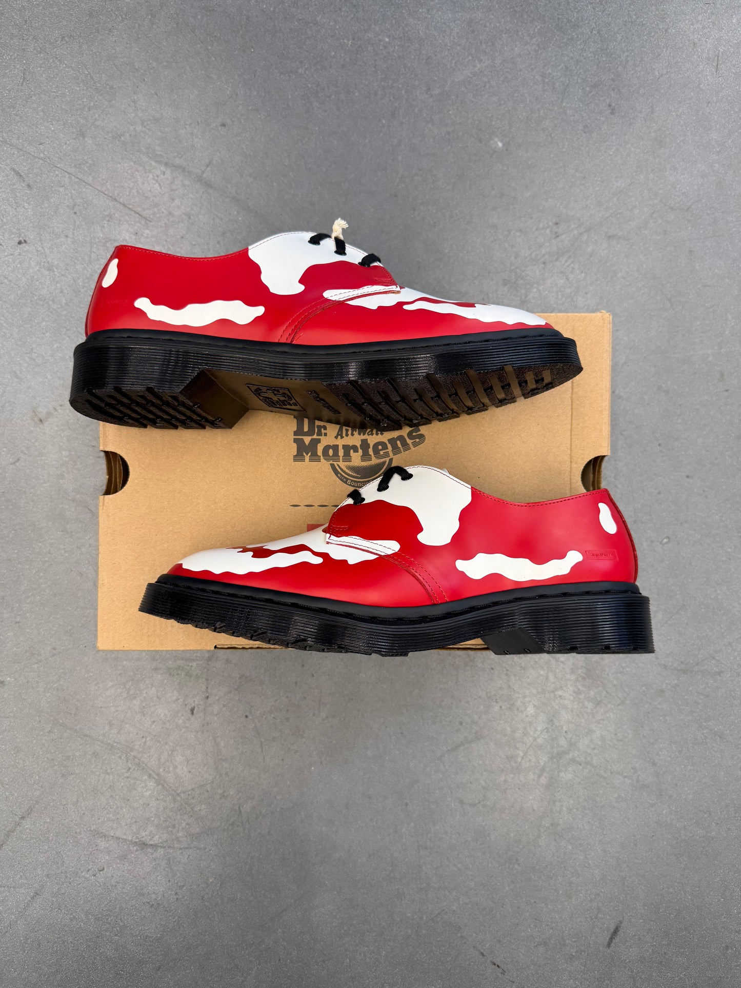 FW25 SUPREME DR. MARTENS 1461 3-EYE SHOE - RED