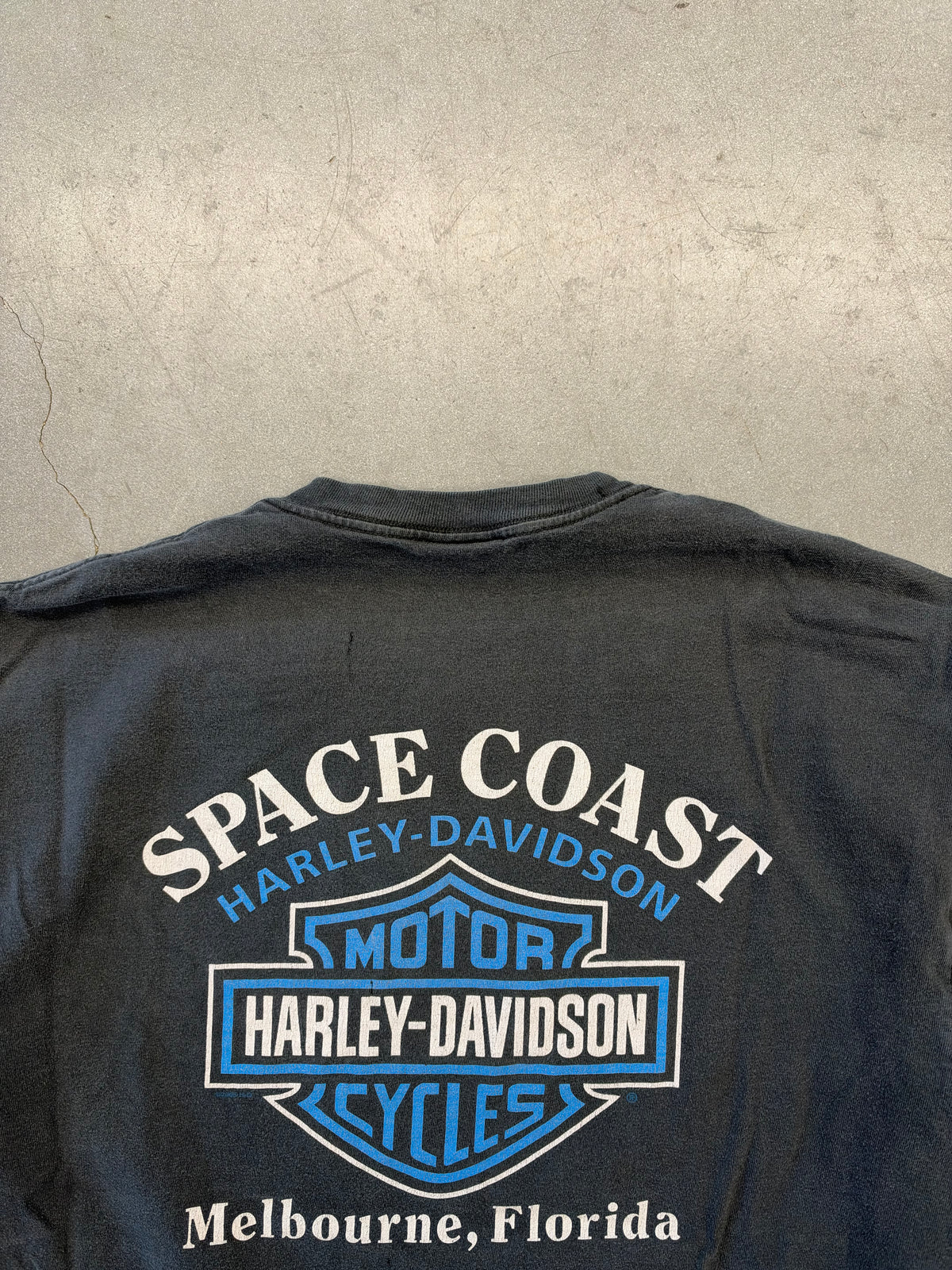 2004 HARLEY-DAVIDSON #1 AMERICAN FLAG SPACE COAST MELBOURNE FLORIDA TEE