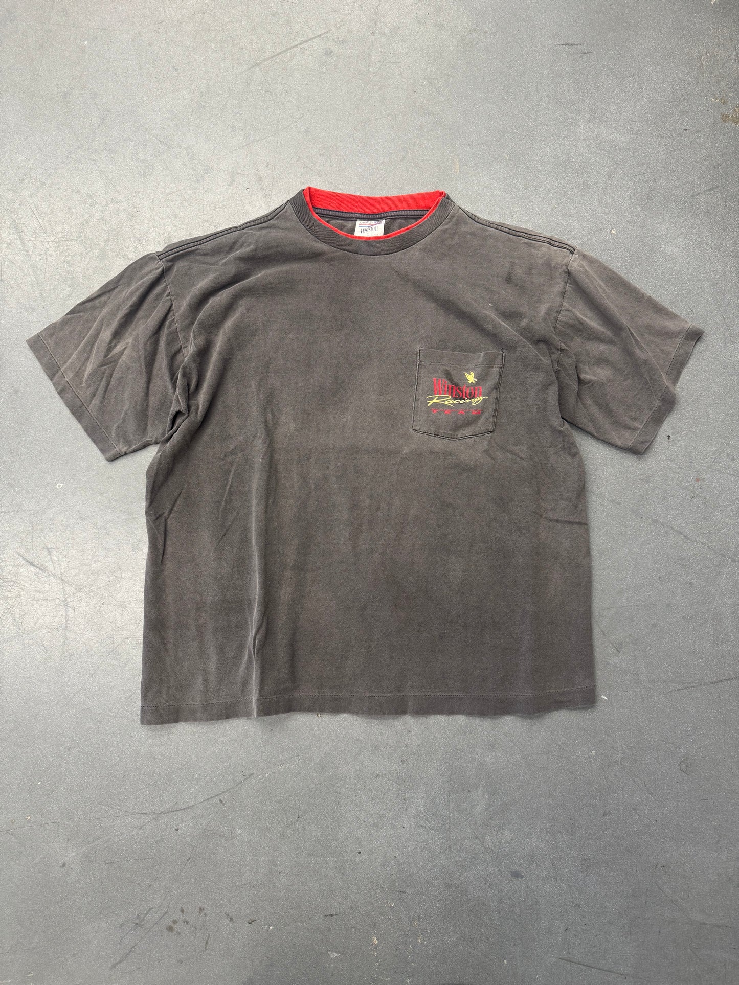 90S WINSTON RACING TEAM DOUBLE COLLAR POCKET TEE (AMERICAN BORN TAG)