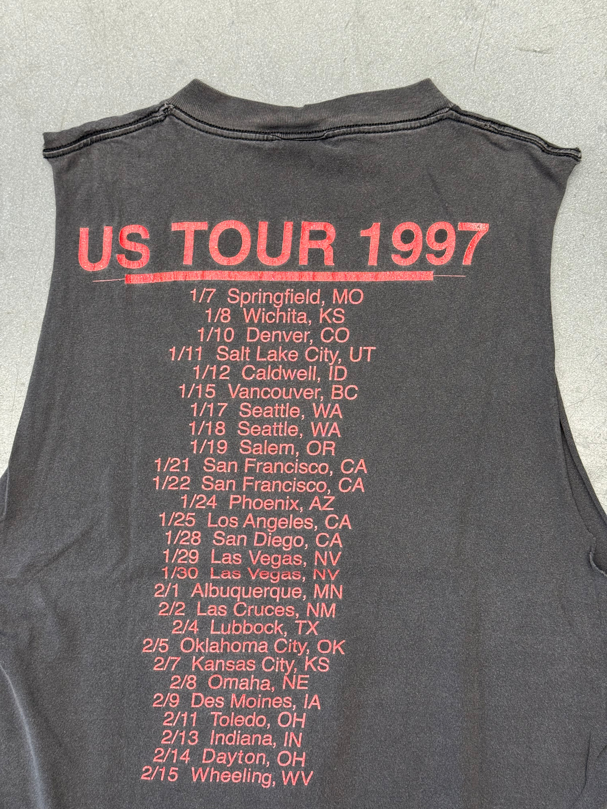 1997 L7 U.S. TOUR CUT-OFF TEE (TULTEX TAG)