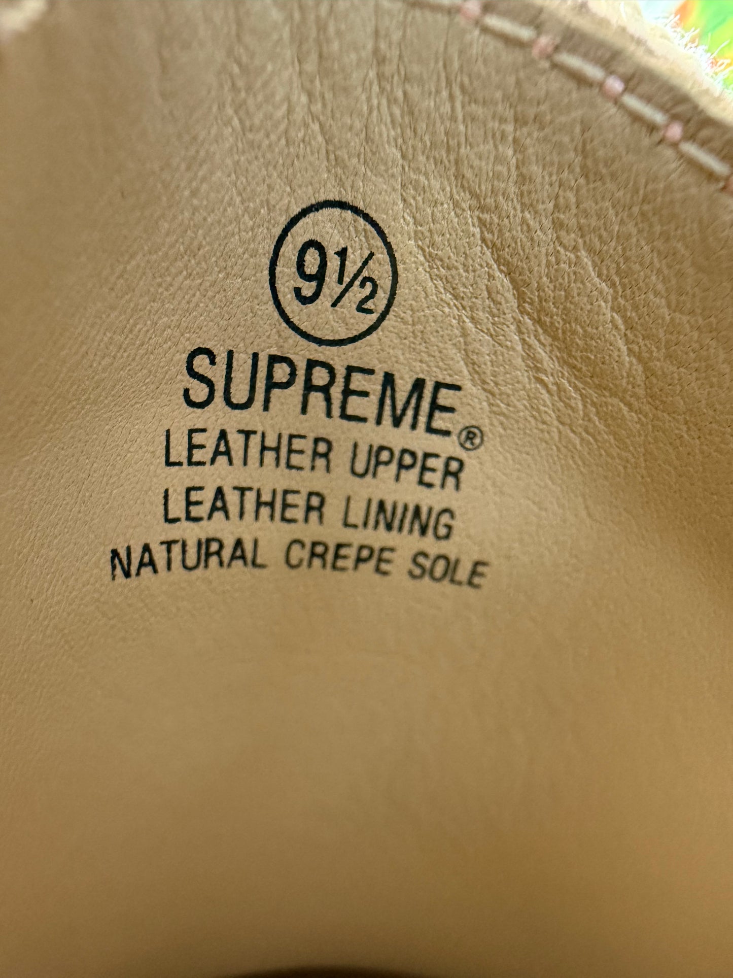 2025 SIZE 9.5 SUPREME CLARK ORIGINALS WALLABEE PINK REFLECTIVE (NEW WITH BOX)