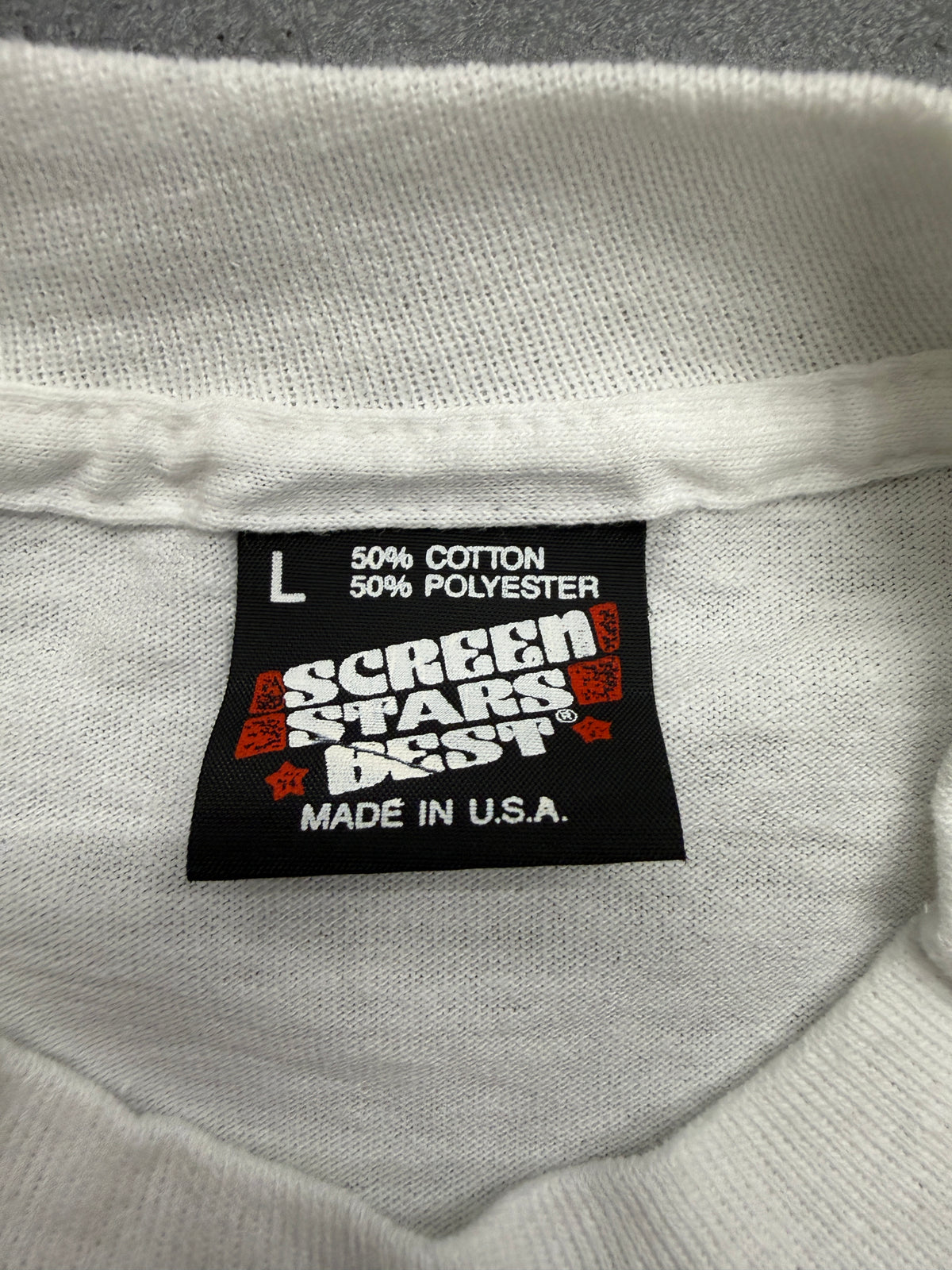 90S HECKLER & KOCH "WHEN LIVES ARE AT STAKE, LEAVE NOTHING TO CHANCE." TEE (SCREEN STARS BEST TAG)