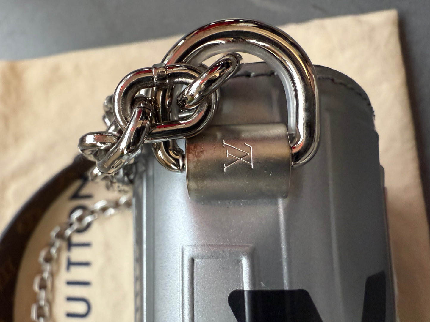 LOUIS VUITTON SPACE TWIST HANDBAG - SILVER (PRE-OWNED WITH DUSTBAG) (TANIA)