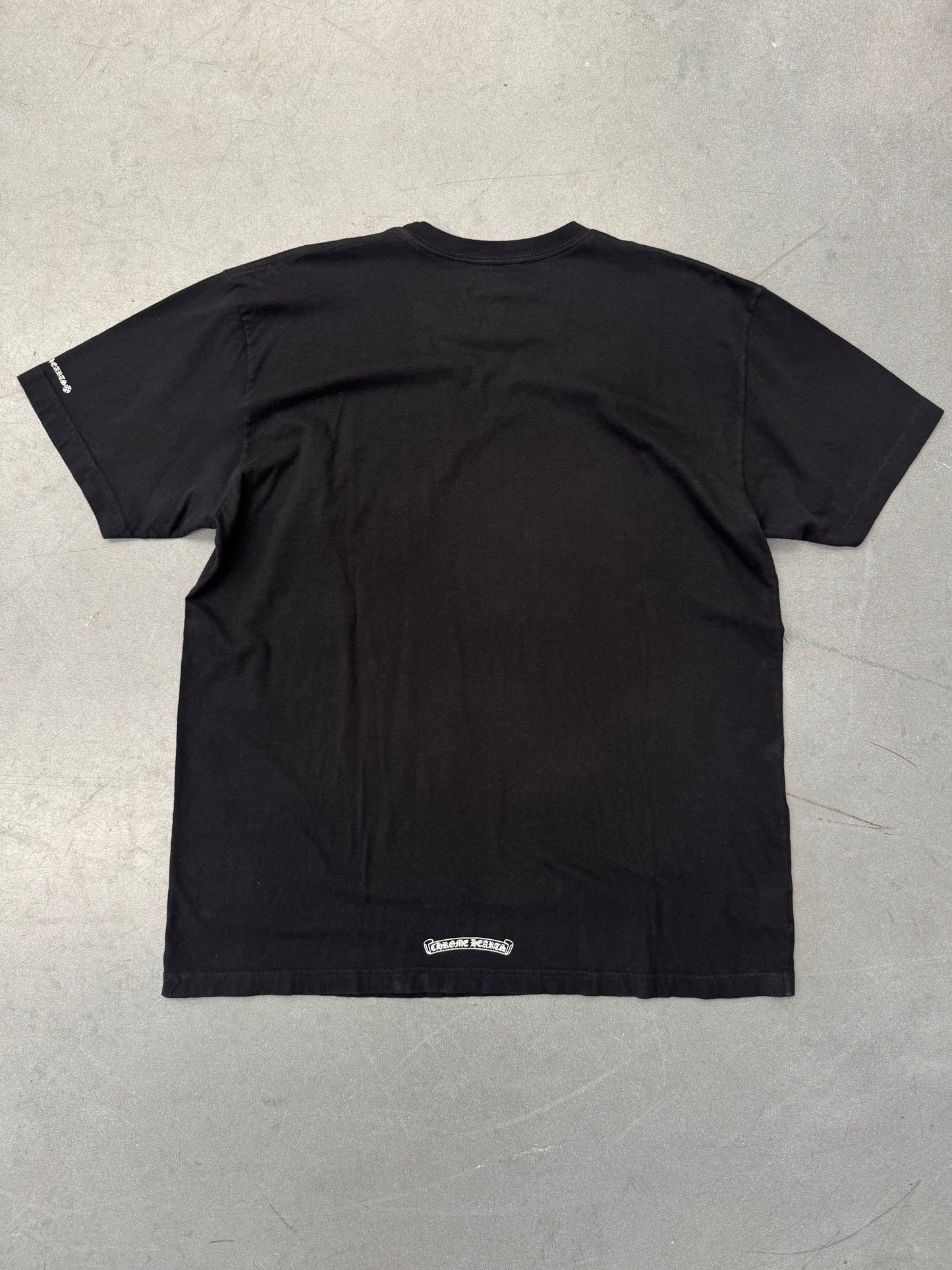 CHROME HEARTS SCRIPT COLLAR TEE - BLACK