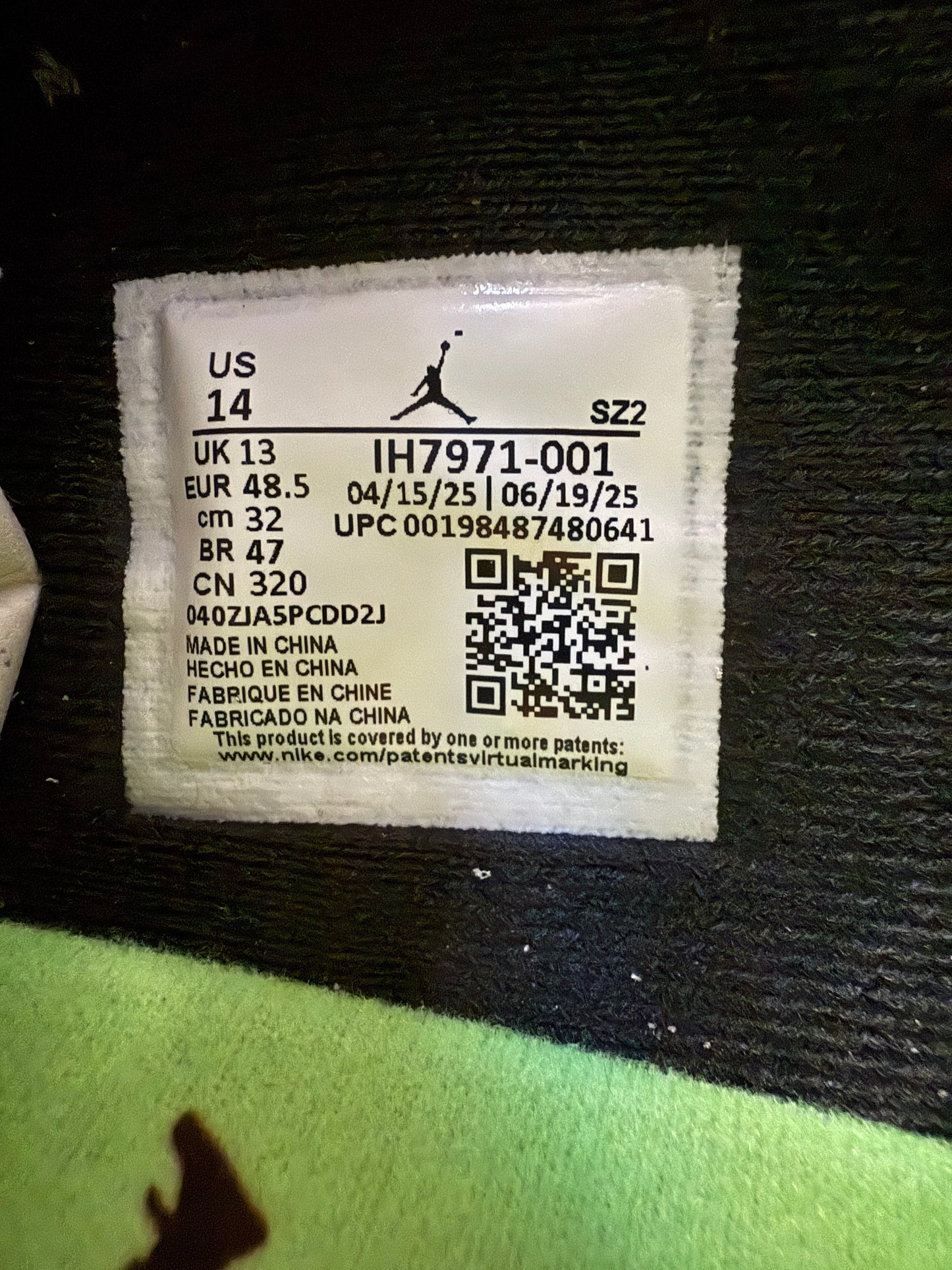 2025 SIZE 14 JORDAN JUMPMAN JACK TR TRAVIS SCOTT X CHASE B BLACK NIGHT SILVER