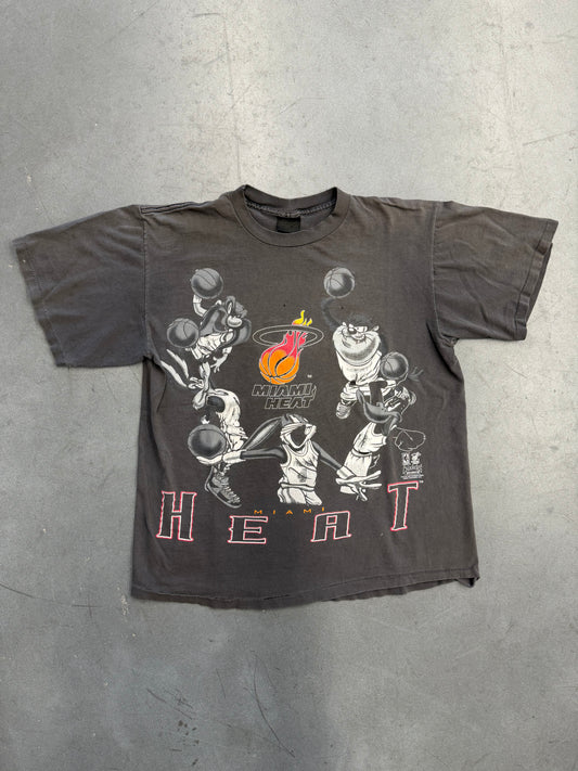 1994 NBA MIAMI HEAT LOONEY TUNES FADED TEE (CHANGES TAG)