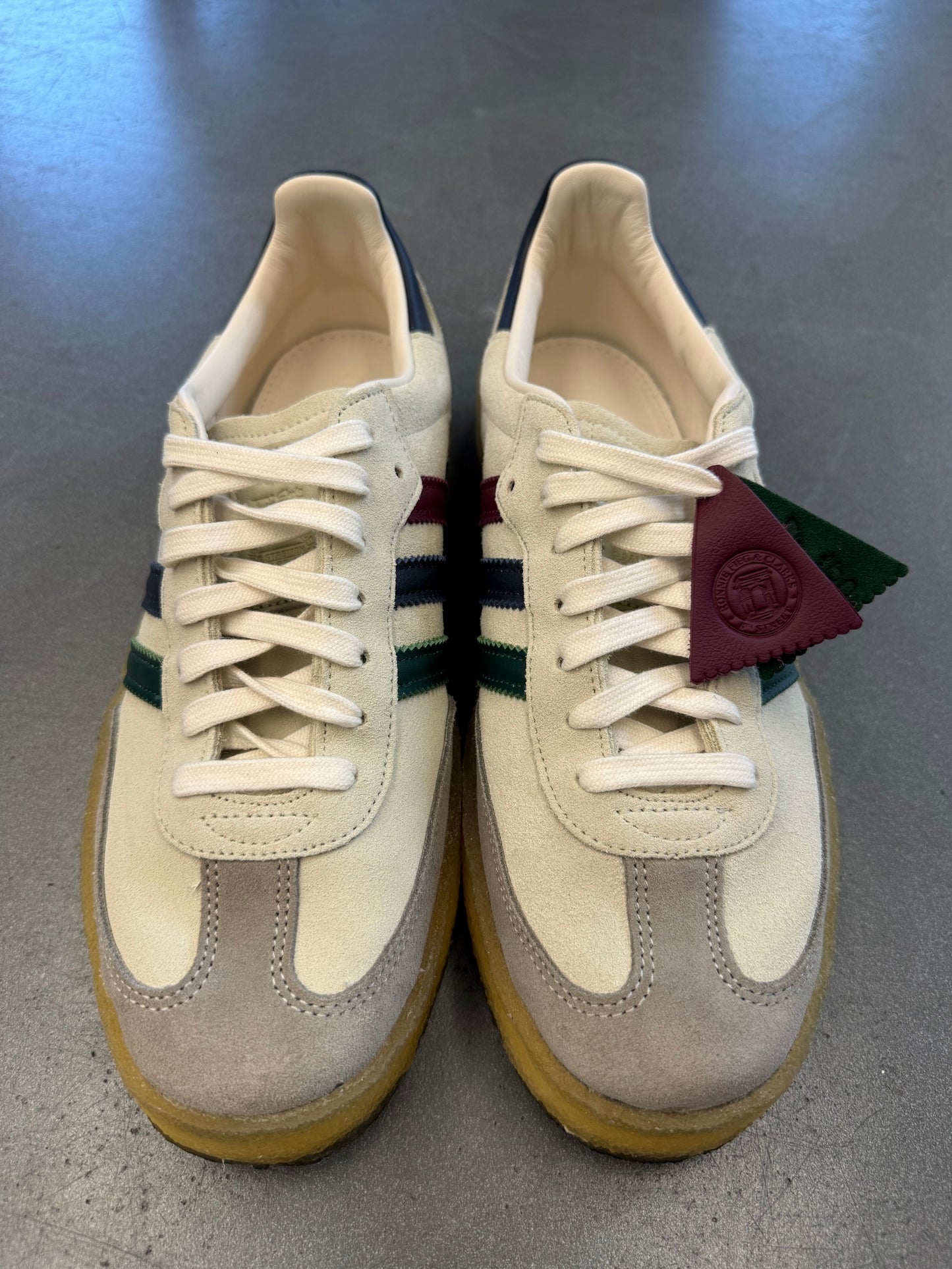 2023 SIZE 11 ADIDAS CLARKS 8TH STREET SAMBA BY RONNIE FIEG KITHMAS WHITE MULTI (PRE-OWNED NO BOX)