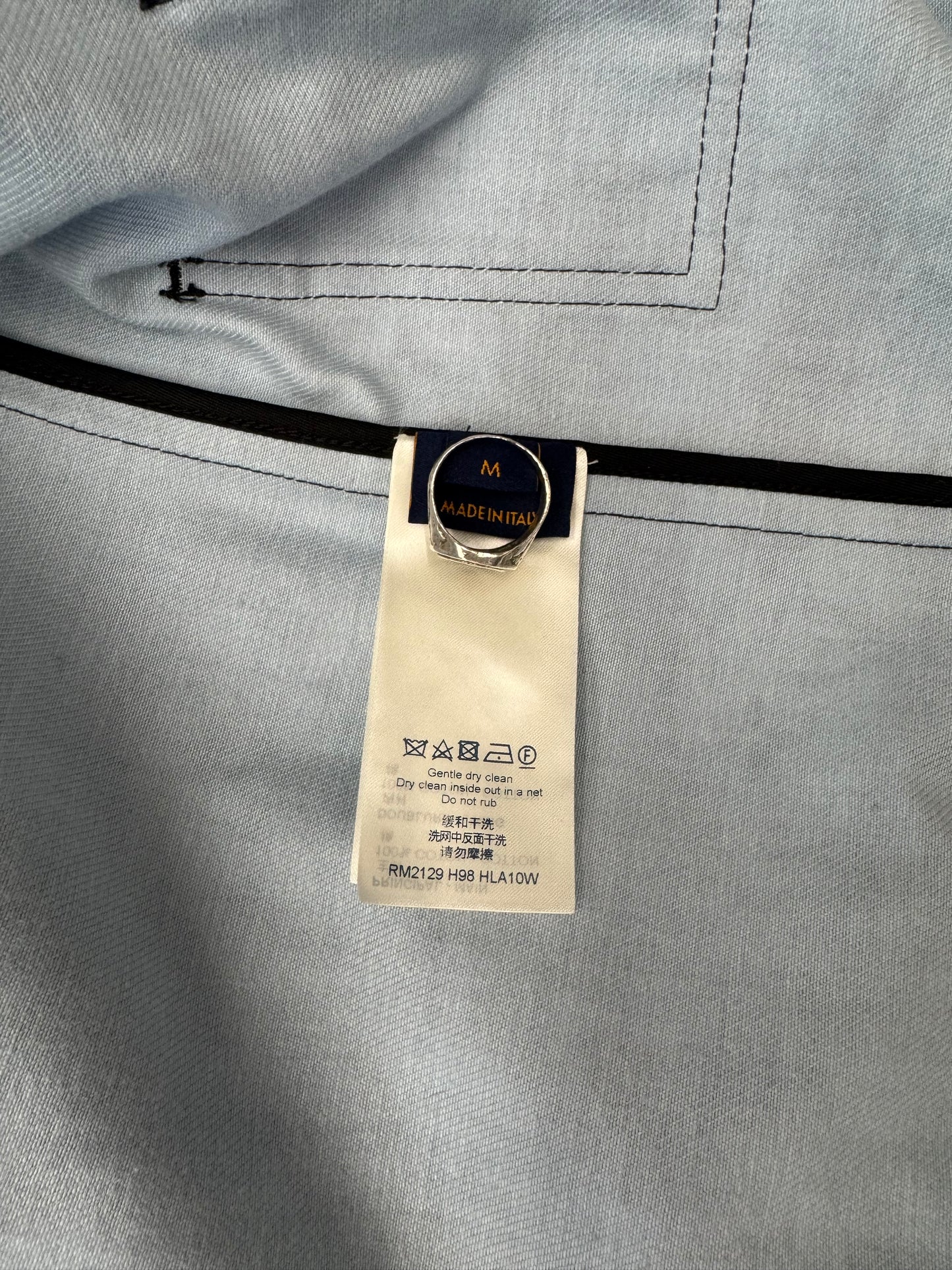 LOUIS VUITTON TIGER TIE-DYE PRINTED MONOGRAM DENIM SHIRT