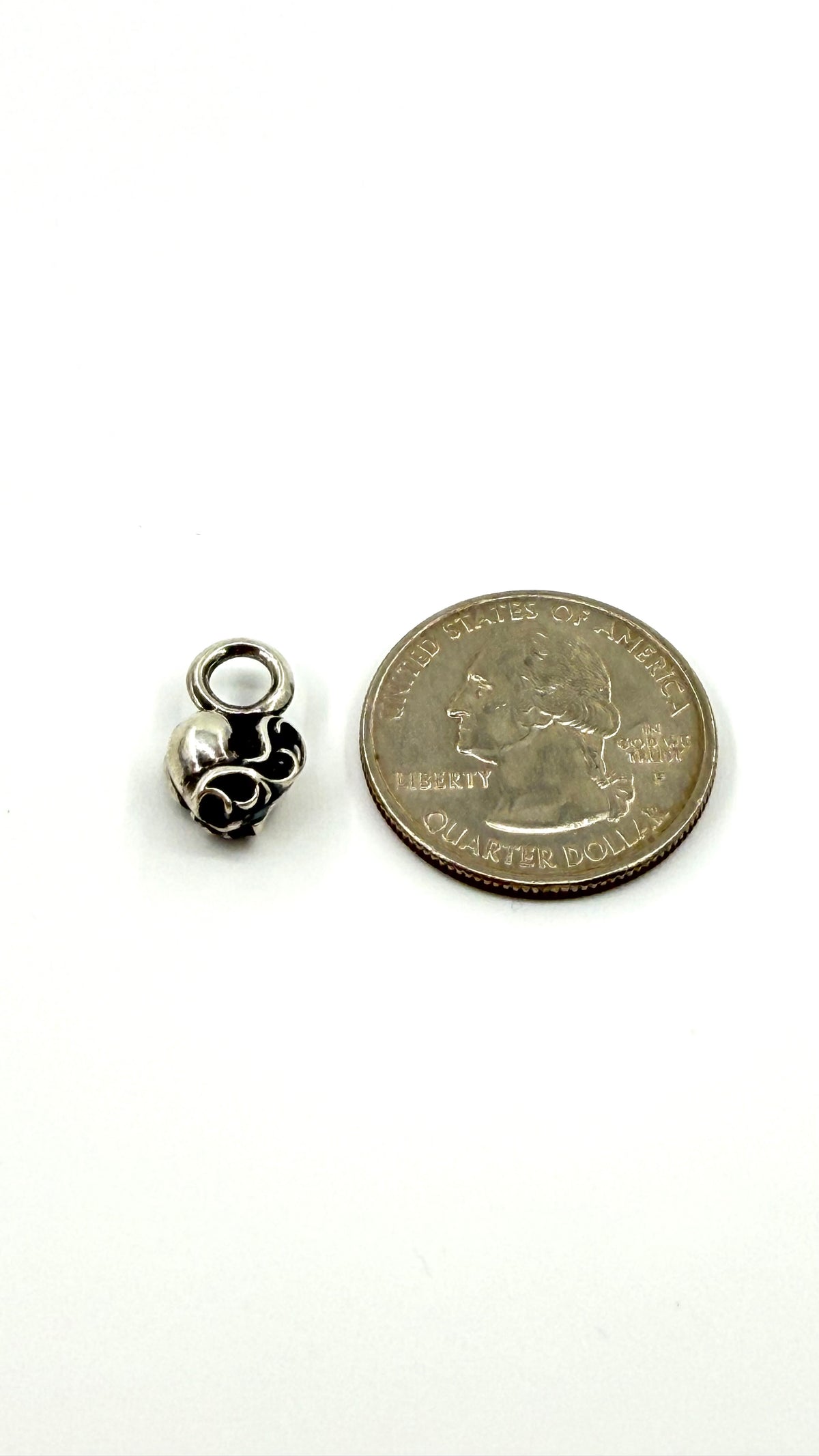 CHROME HEARTS STACK HEART SILVER CHARM