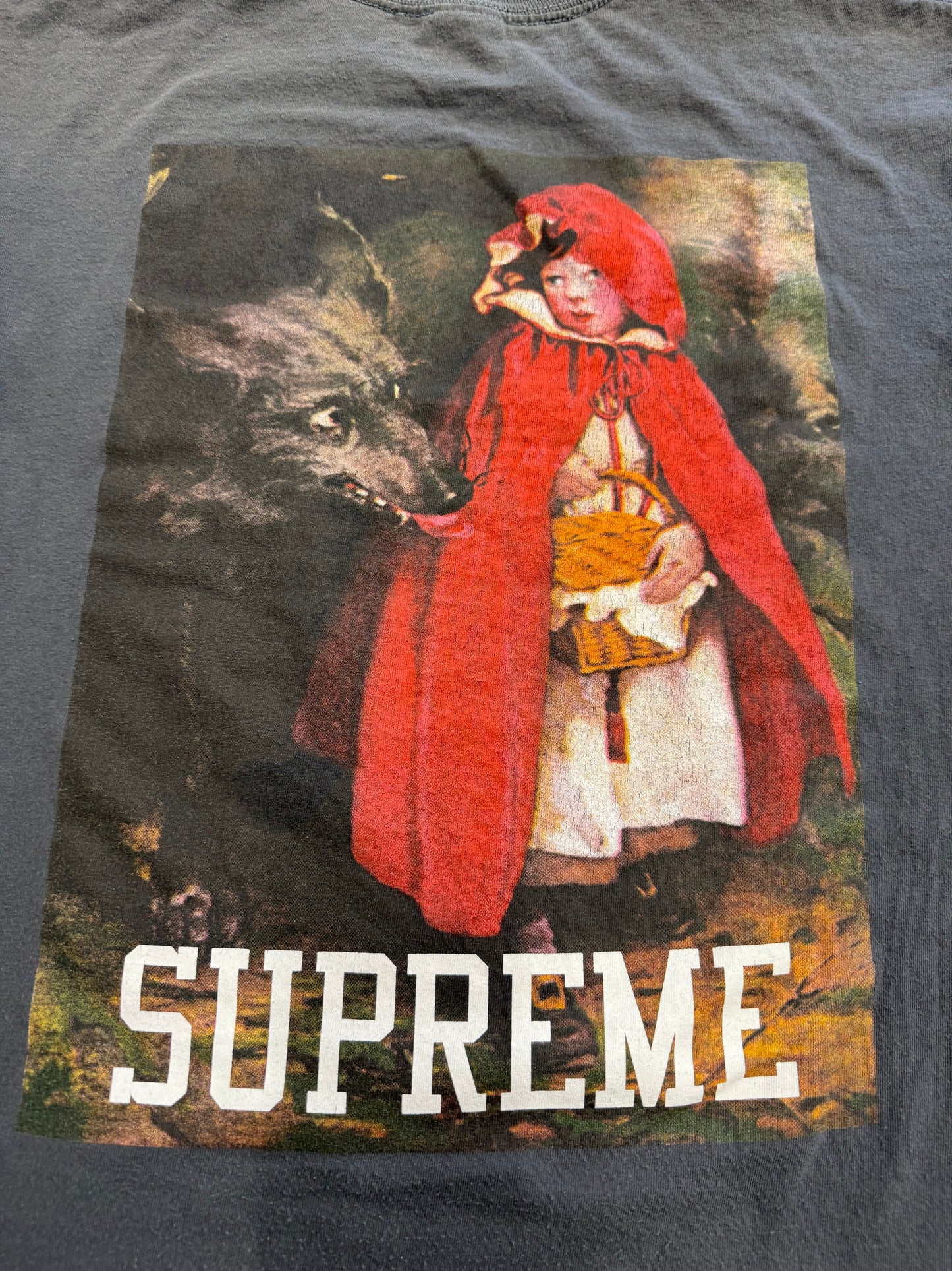 FW12 SUPREME LITTLE RED RIDING HOOD TEE - GREY (M)