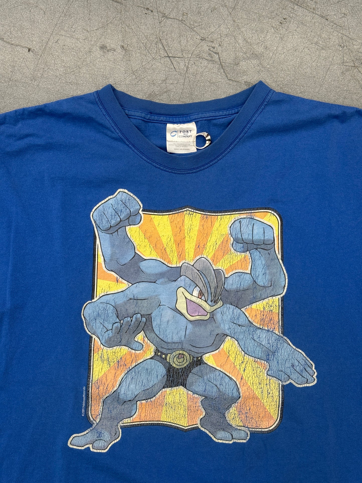 2005 POKEMON 2004-2005 NATIONAL CHAMPIONSHIPS COMPETITOR MACHAMP TEE (PORT AND COMPANY TAG)