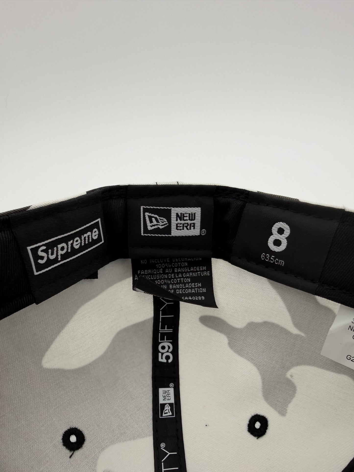 FW25 SUPREME MLB TEAMS BOX LOGO NEW ERA 59FIFTY FITTED CAP - YANKEES SNOW CAMO
