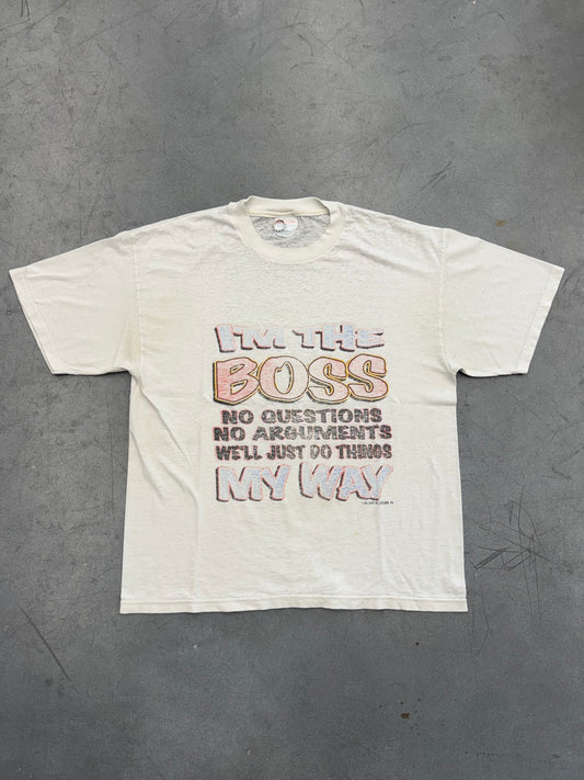 1996 I'M THE BOSS NO QUESTIONS TEE (HANES TAG)