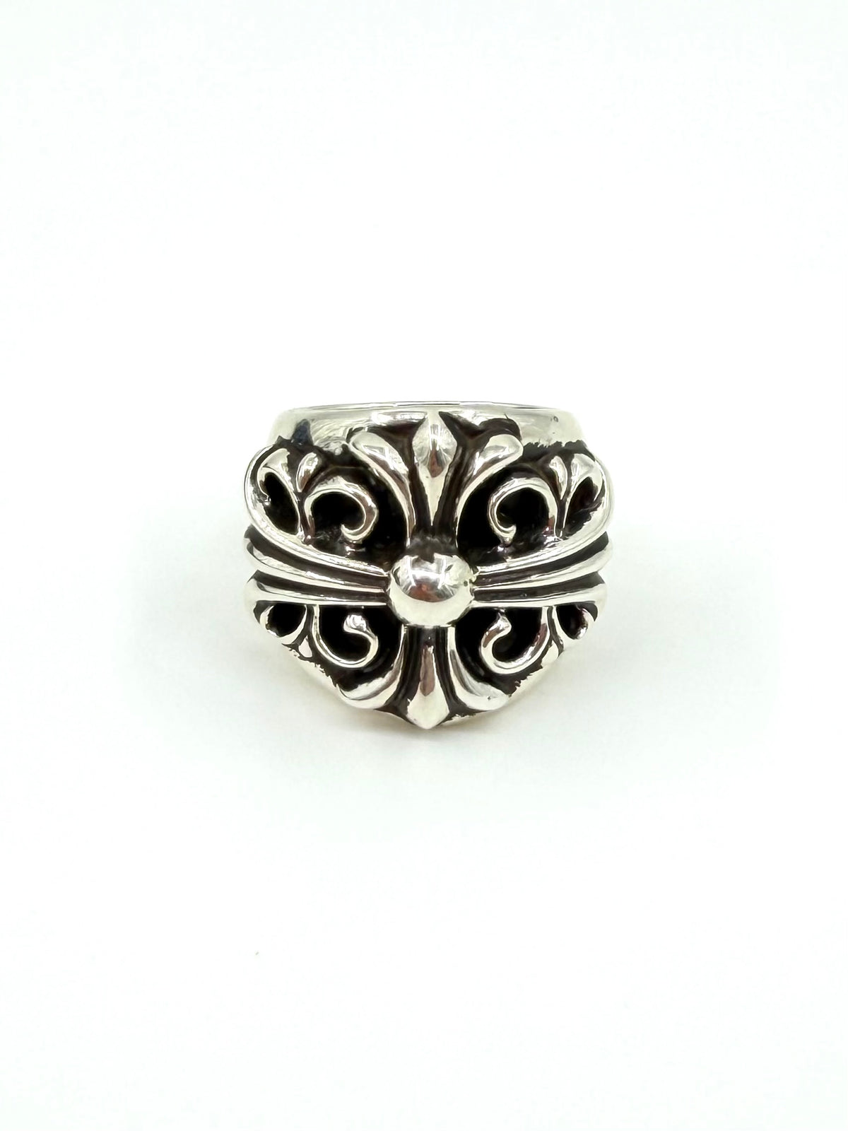 CHROME HEARTS KEEPER SILVER RING