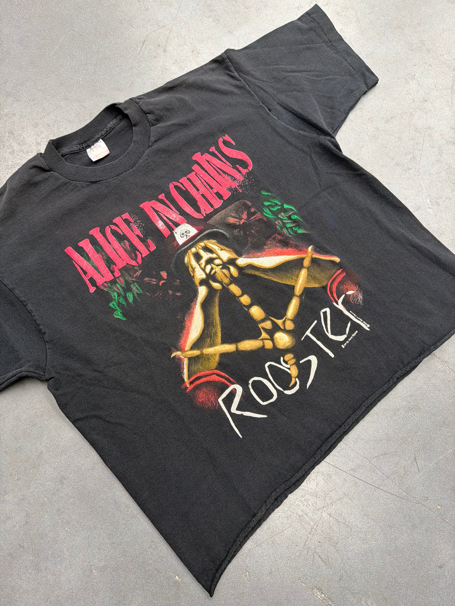 1993 ALICE IN CHAINS ROOSTER DOG TAGS CROPPED TEE (FOTL TAG)