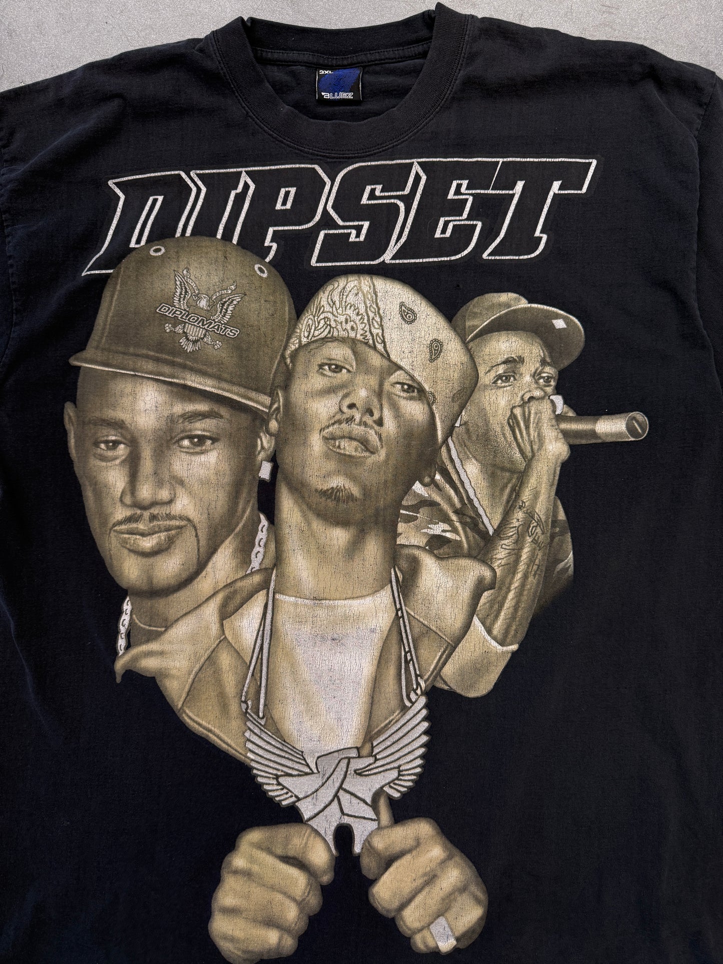 VINTAGE DIPSET HUGE PRINT TEE (BLUEZ TAG)