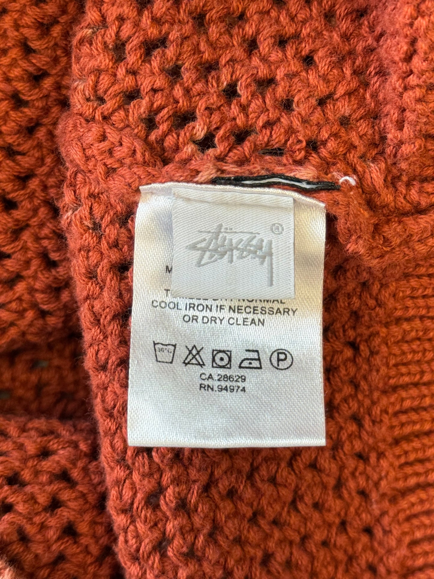 STUSSY PIGMENT DYED LOOSE GAUGE SWEATER