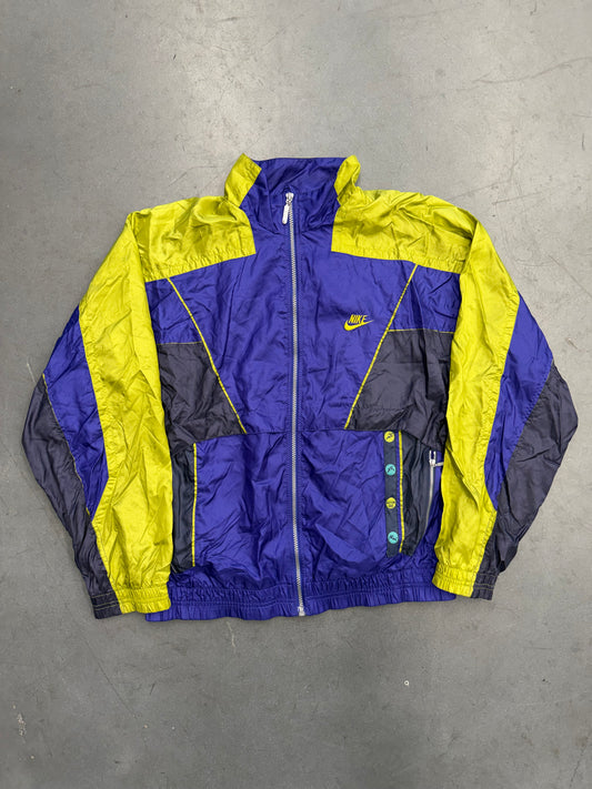 90S NIKE THERE IS NO FINISH LINE COLORBLOCK ZIP-UP WINDBREAKER